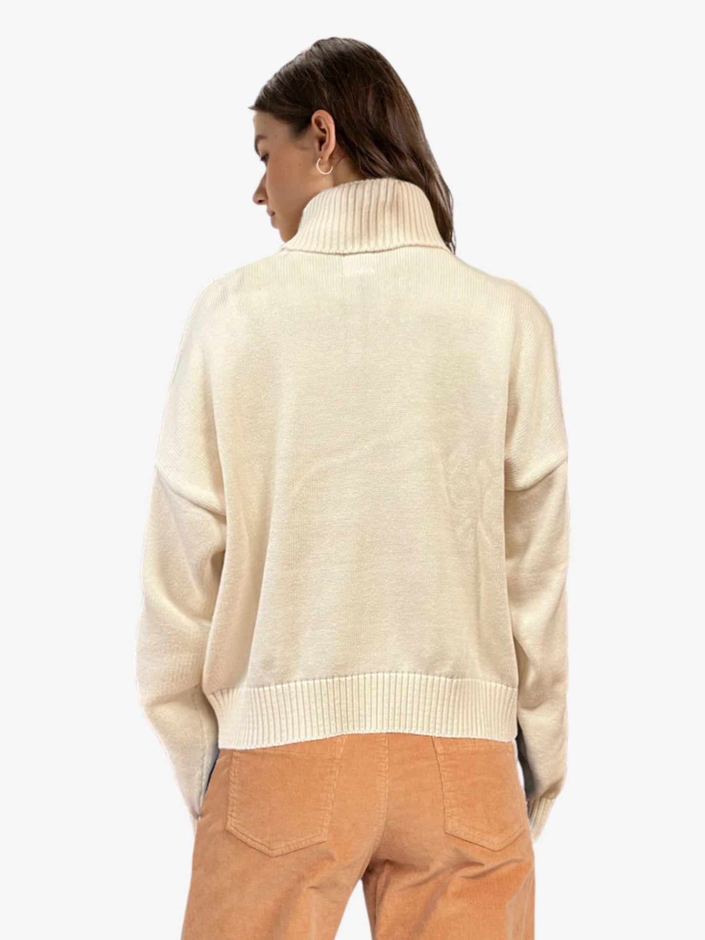 Roxy Picture Moment Beige Sweater for Women - Cozy Knit Pullover for Casual Wear, Fall & Winter Fashion