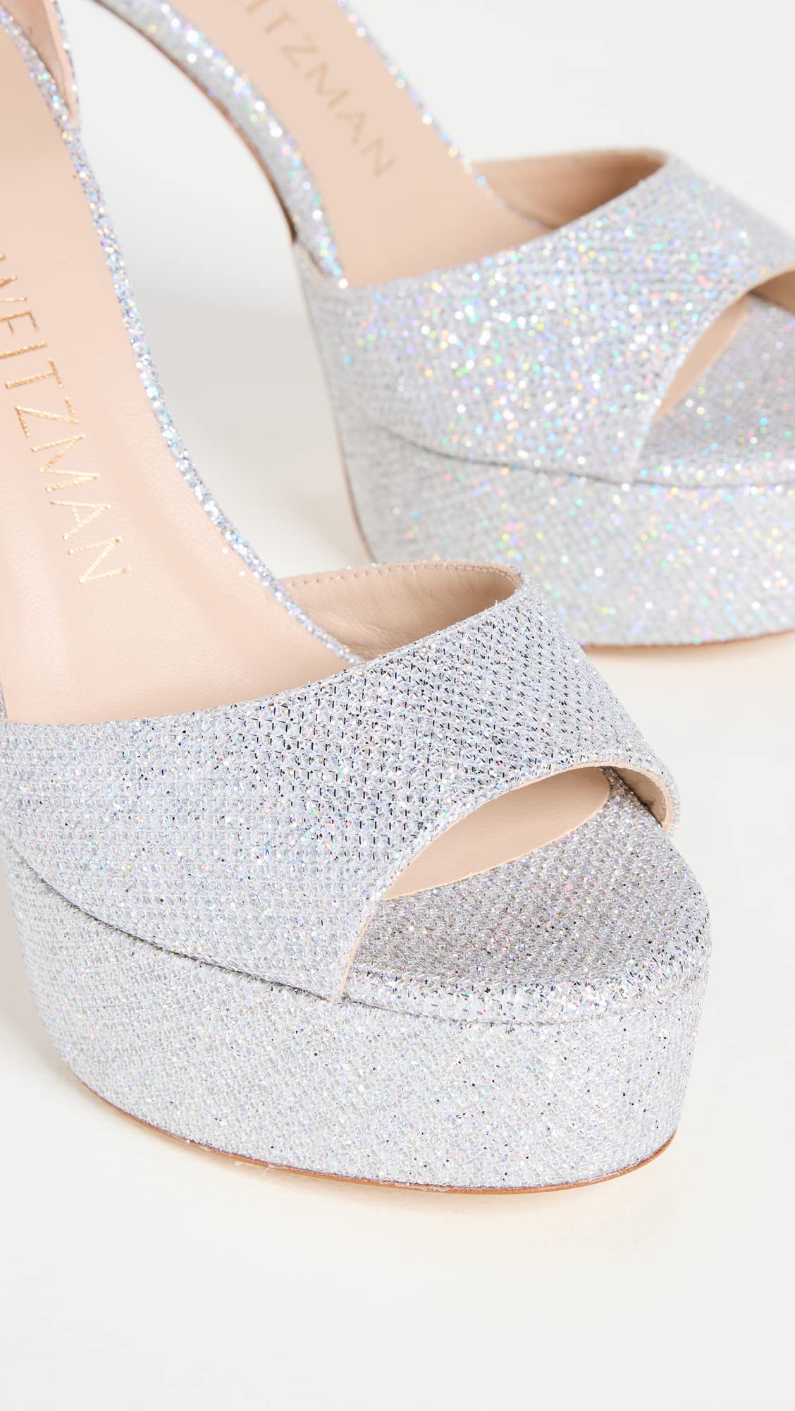 Stuart Weitzman Women's Discoplatform Sandals - Comfortable High Heel Open Toe Sandals for Weddings, Parties & Summer Outfits