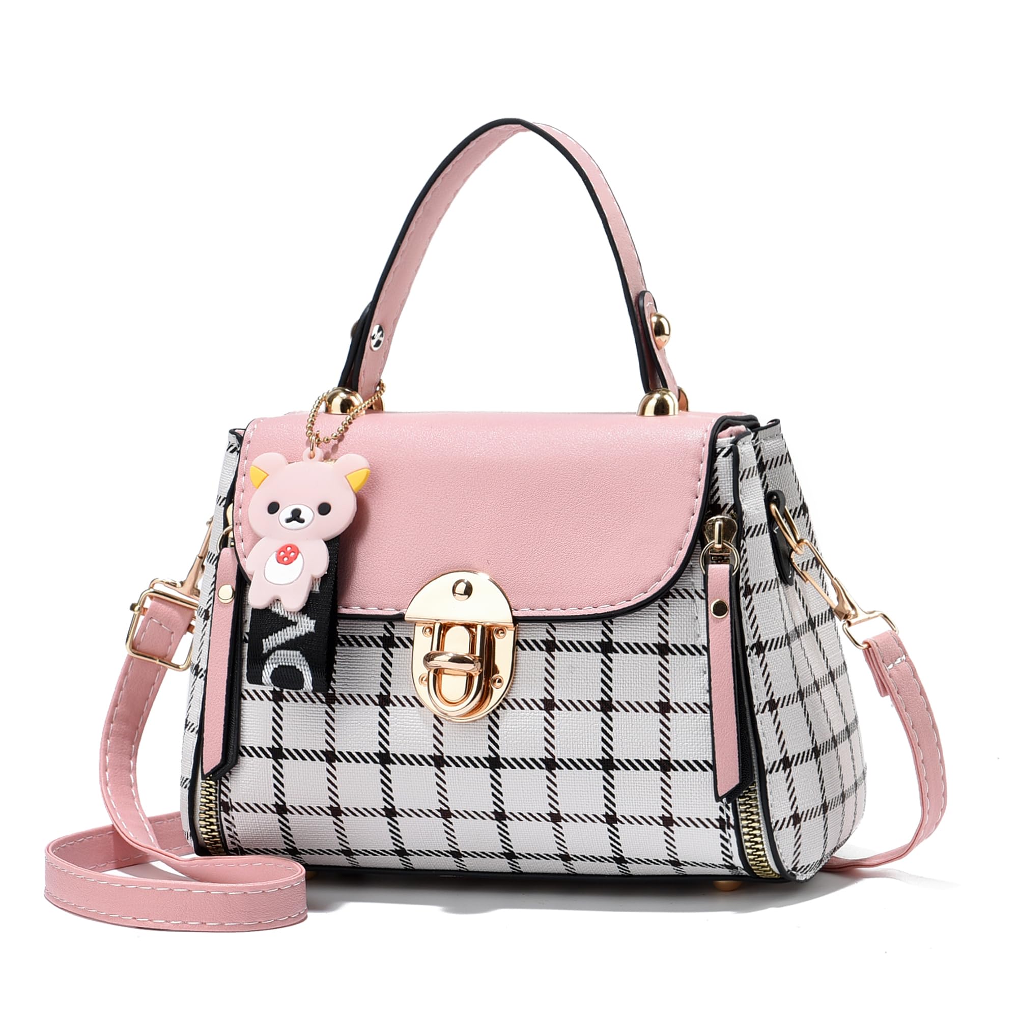 Stylish Plaid Crossbody Bag for Women & Teen Girls - Lightweight Shoulder Purse | Fashionable Small Handbag for Daily Use, School, Shopping & Travel