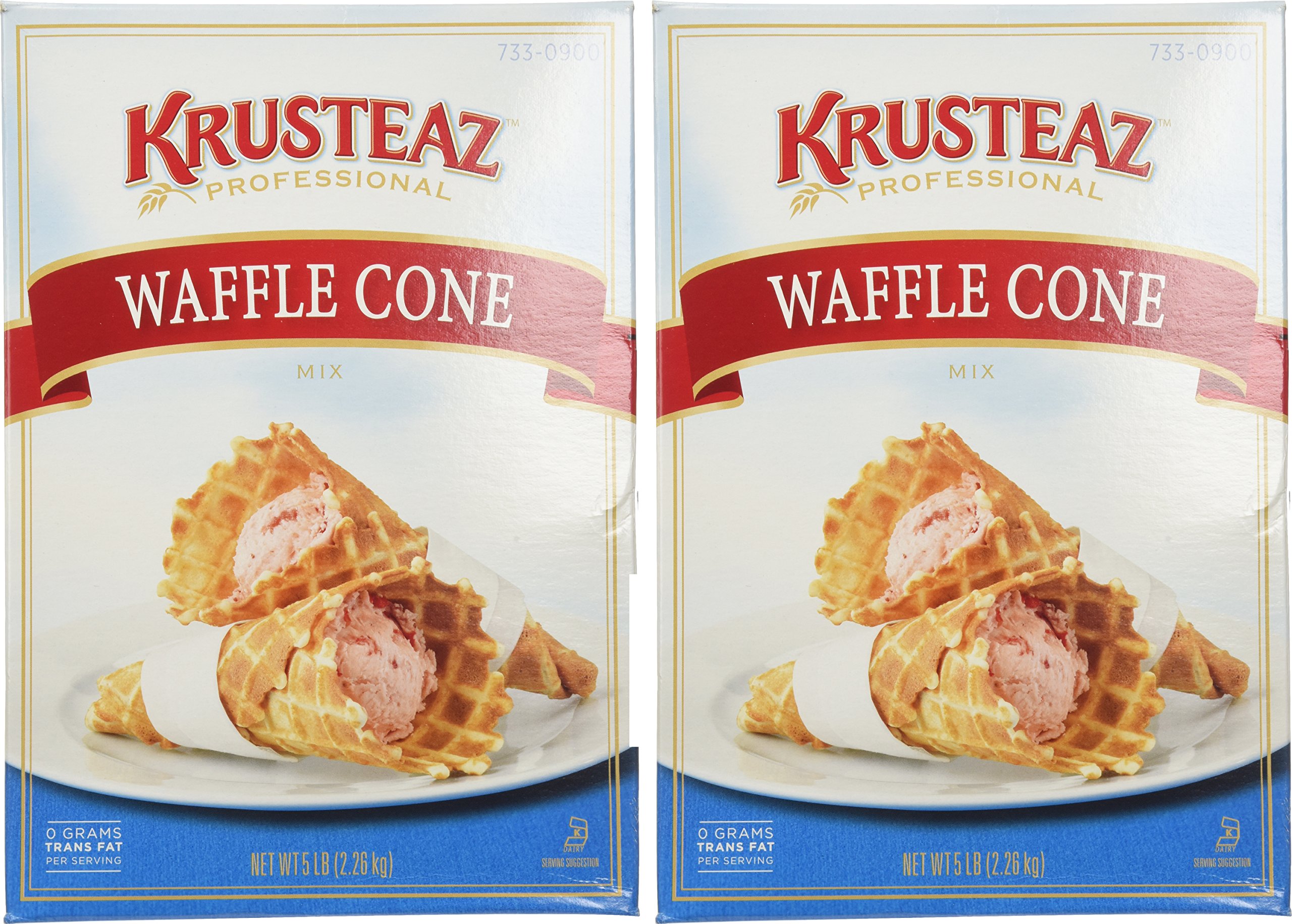Krusteaz Waffle Cone Mix 5lb (2 Bags) - Professional Restaurant Quality Waffle Cone Batter for Ice Cream Shops, Dessert Parlors & Home Baking