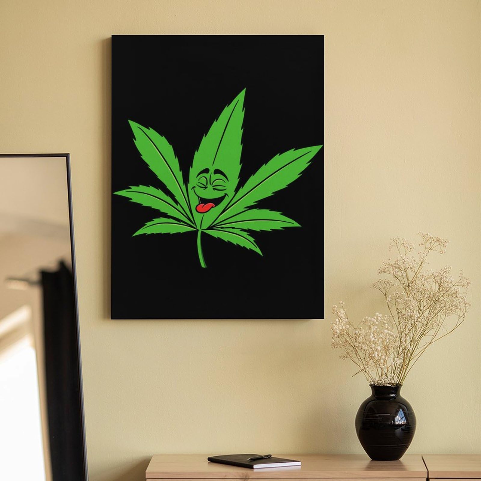 Custom Weed Paint by Numbers Kit for Adults - Digital Oil Painting with Frame - Creative Gift for Stoner, 420 Lovers & Home Decor