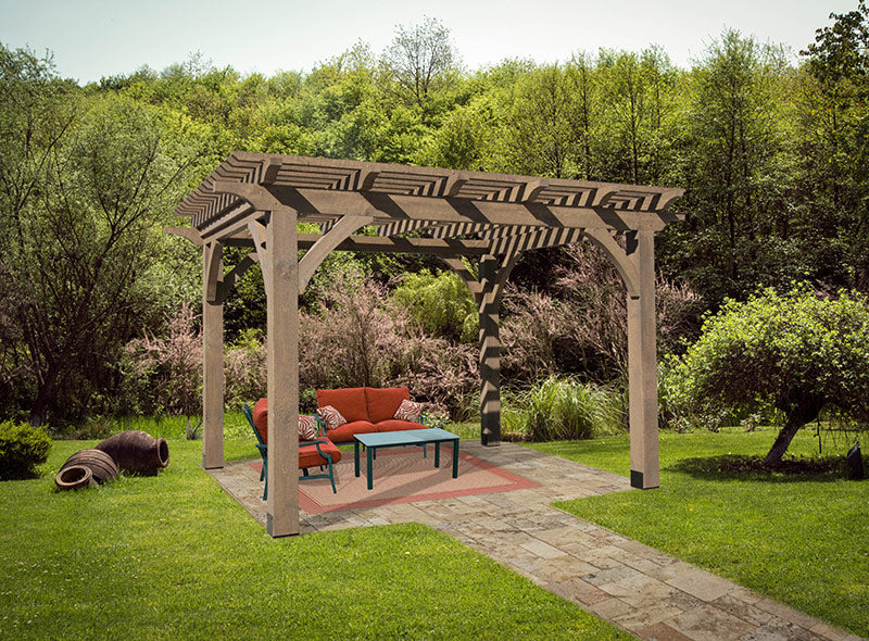 Laredo Wood Pergola Kit for Outdoor Patio, Backyard, and Garden - DIY Wooden Gazebo with Canopy for Shade, Privacy, and Relaxation