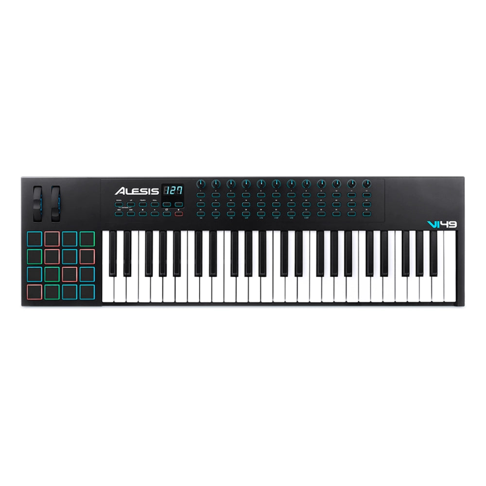 Alesis VI49 49-Key USB MIDI Keyboard Controller with DAW Software - Perfect for Music Production & Home Studio Recording