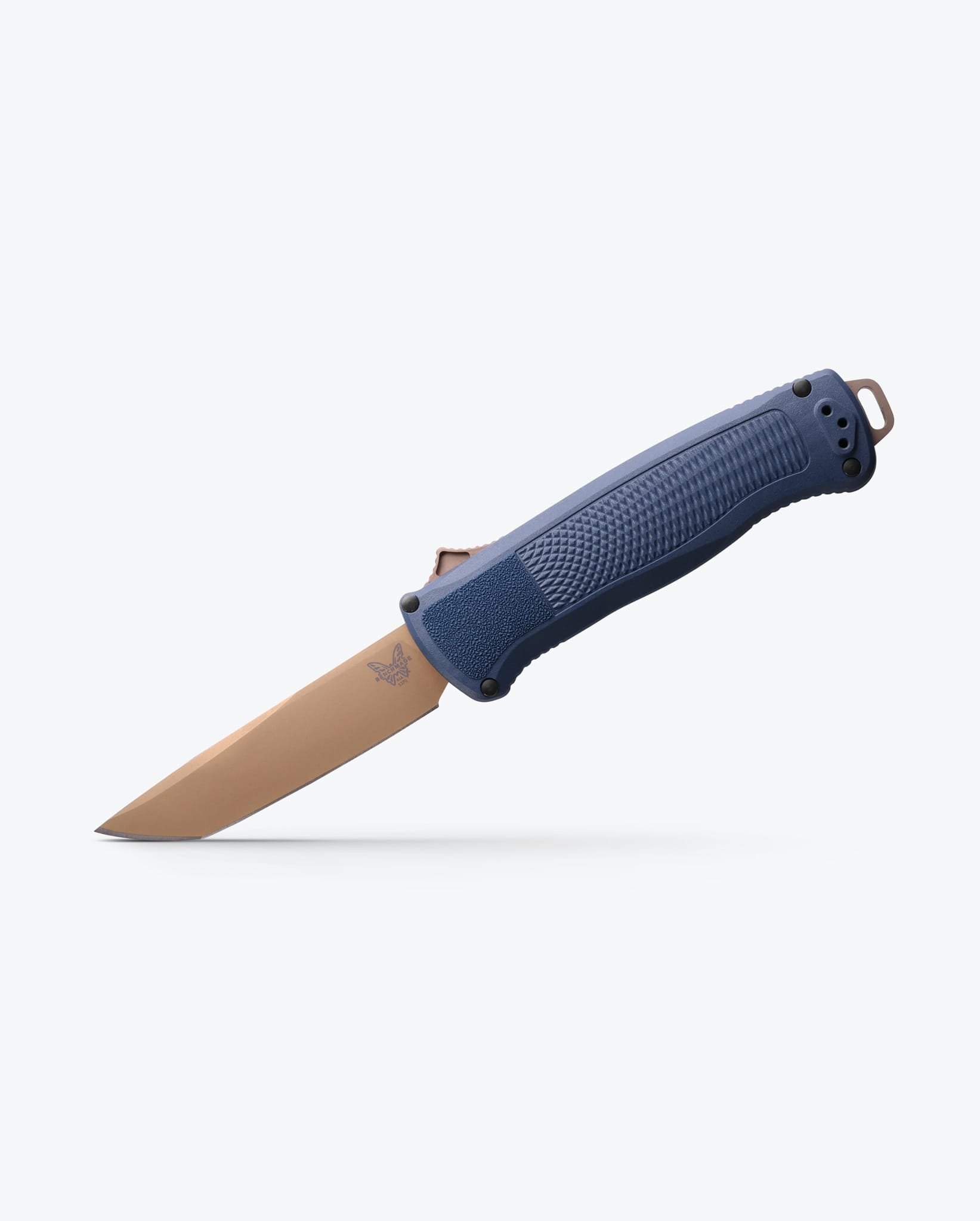 Shootout® Tanto Knife - Crater Blue Grivory® Handle, Tactical EDC Folding Knife for Outdoor Camping, Hunting & Survival Gear