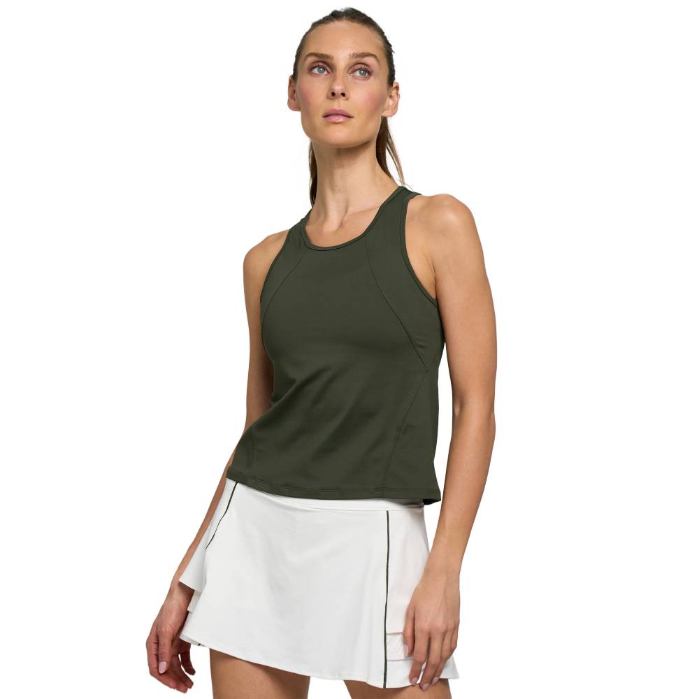 Lija Women's Elite Daily Workout Tank Top - Moisture Wicking Athletic Shirt for Yoga, Running & Gym - Hunter Green