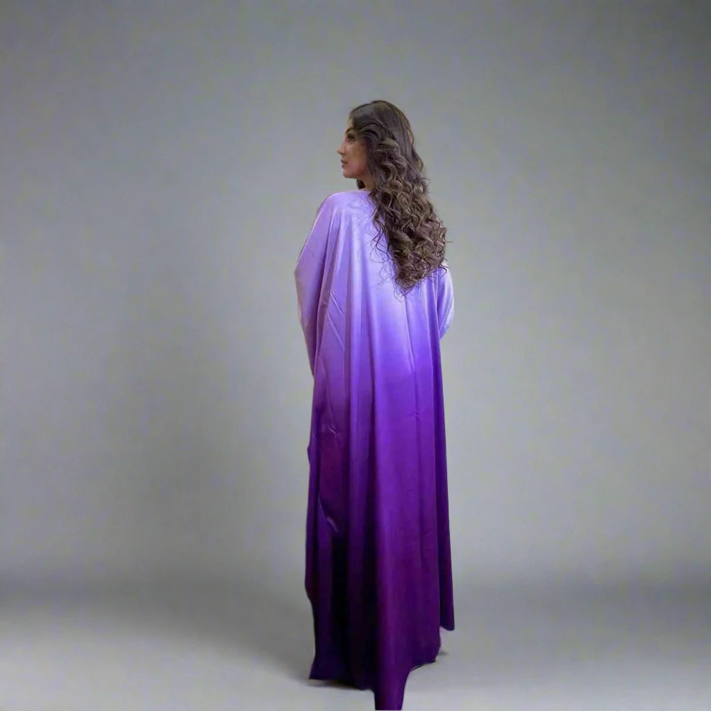 Free Size Batwing Sleeve Farasha Abaya Dress - Modest Islamic Women's Clothing for Prayer, Mosque & Special Occasions