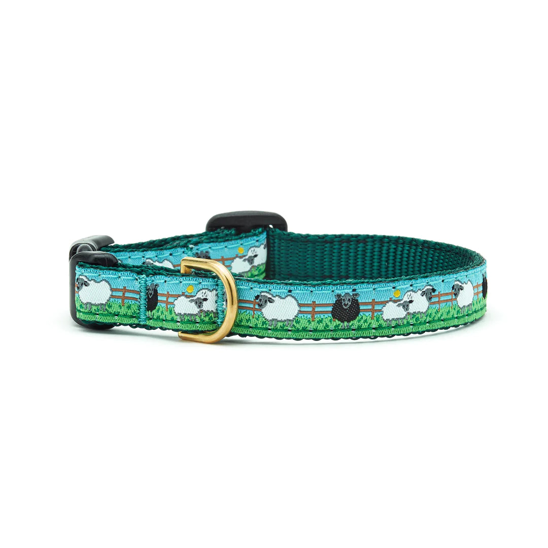 Counting Sheep Dog Collar - Cute & Comfortable Pet Collar for Small & Medium Dogs - Perfect for Sleepy Time, Bedtime & Relaxation