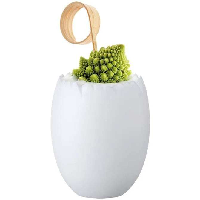 Comatec White Ceramic Egg Cup Holder - 2 oz Capacity, 1.5 Inch Diameter, 2.25 Inch Height - Perfect for Soft Boiled Eggs, Breakfast Tableware, and Kitchen Decor