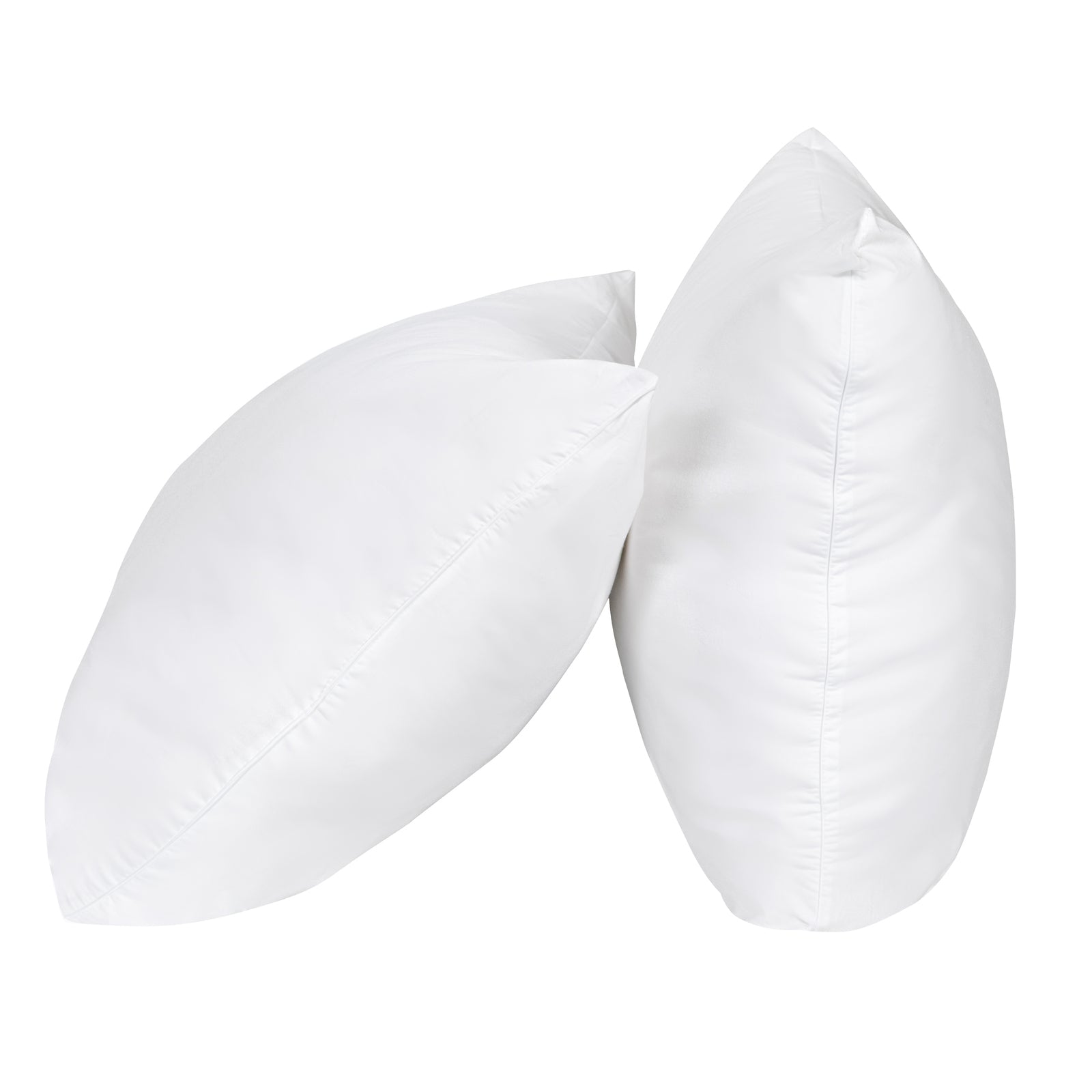 100% Cotton Pillow Cover with 800g Poly Fill - Hypoallergenic, Antibacterial & Cooling Technology - 2 Pack - Perfect for Allergy Relief & Hot Sleepers