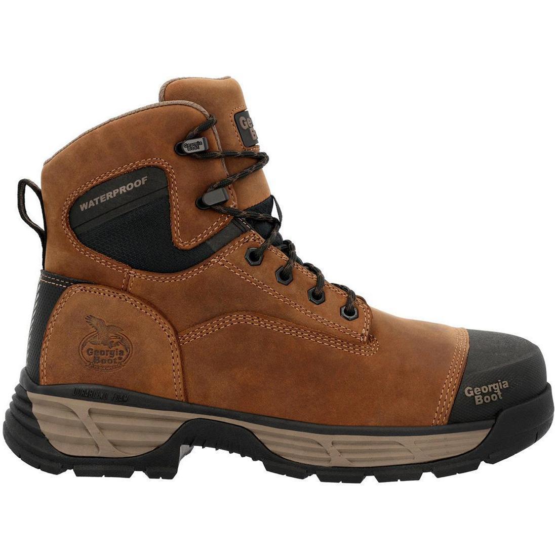 Durablend Edge 6 Waterproof Steel Toe Work Boots for Men - Slip Resistant Safety Shoes for Construction, Warehouse & Outdoor Work