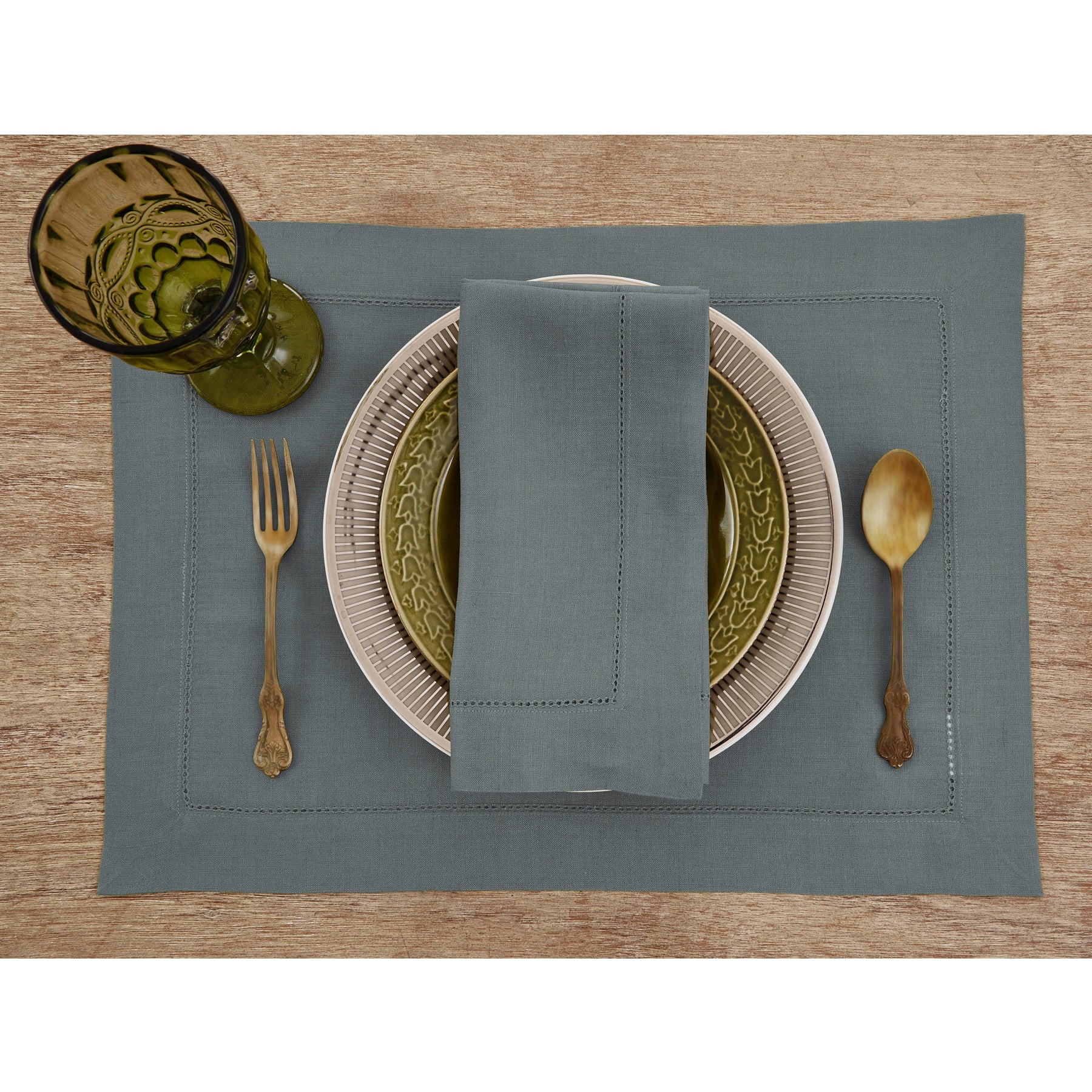 Premium Classic Hemstitch Napkins - 100% Cotton Linen Dinner Napkins for Formal Dining, Weddings & Special Occasions