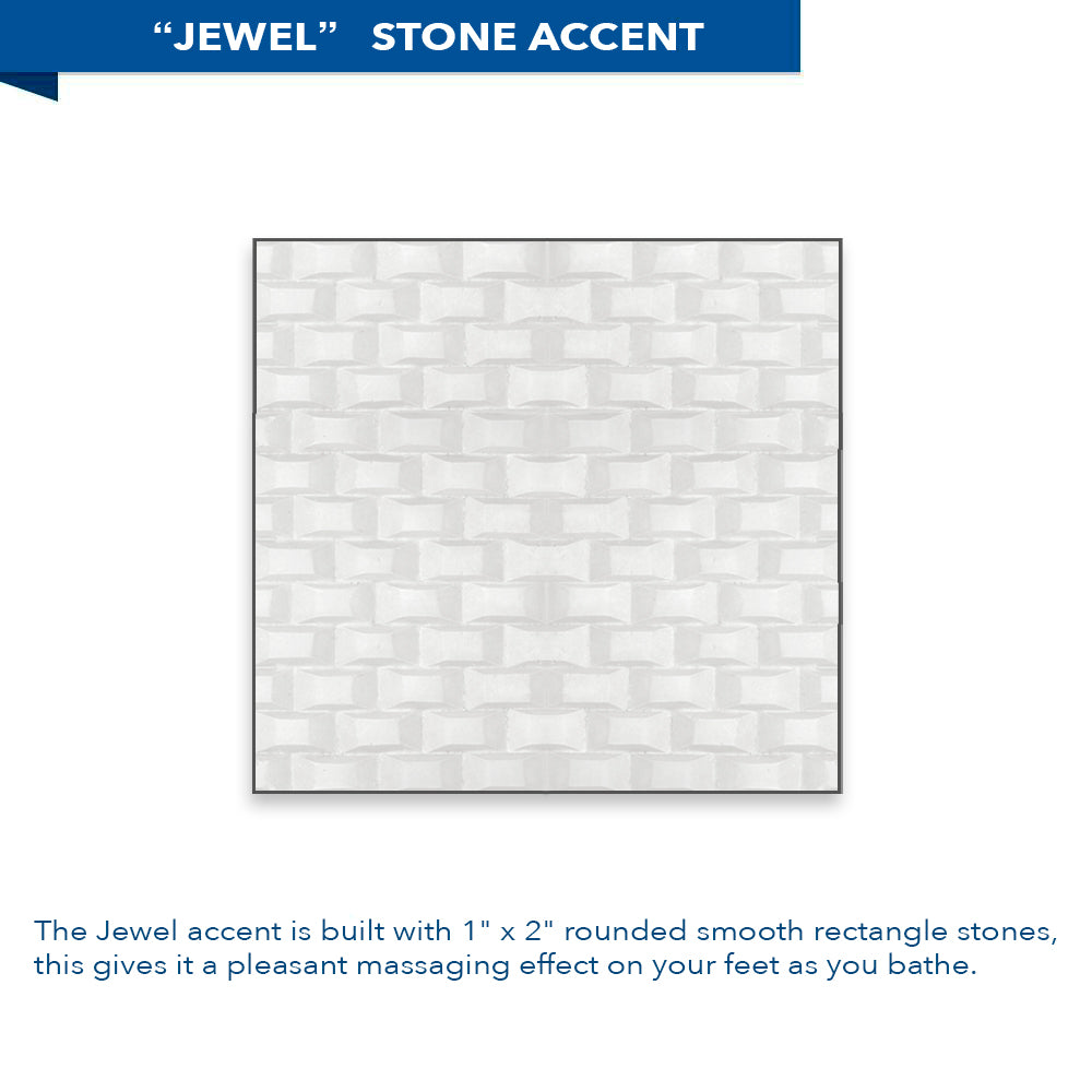 DIY Shower Remodel Kit - Natural Buff Sistine Stone & Jewel Stone Accent for Bathroom Corner | Waterproof Tile Alternative for Shower Walls & Bathtub Surrounds