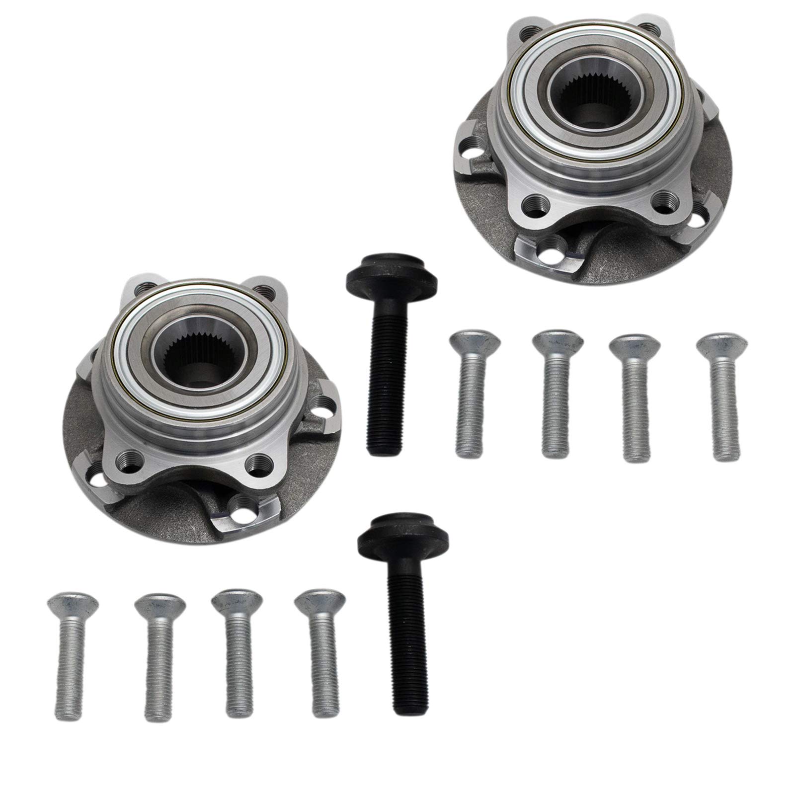 Premium Replacement Front Pre-Pressed Wheel Bearing & Hub Assembly Pair - Compatible with Audi A4 A6 RS4 - Durable Performance for Smooth Rides & Long-Lasting Use - Ideal for DIY Repairs & Professional Mechanics