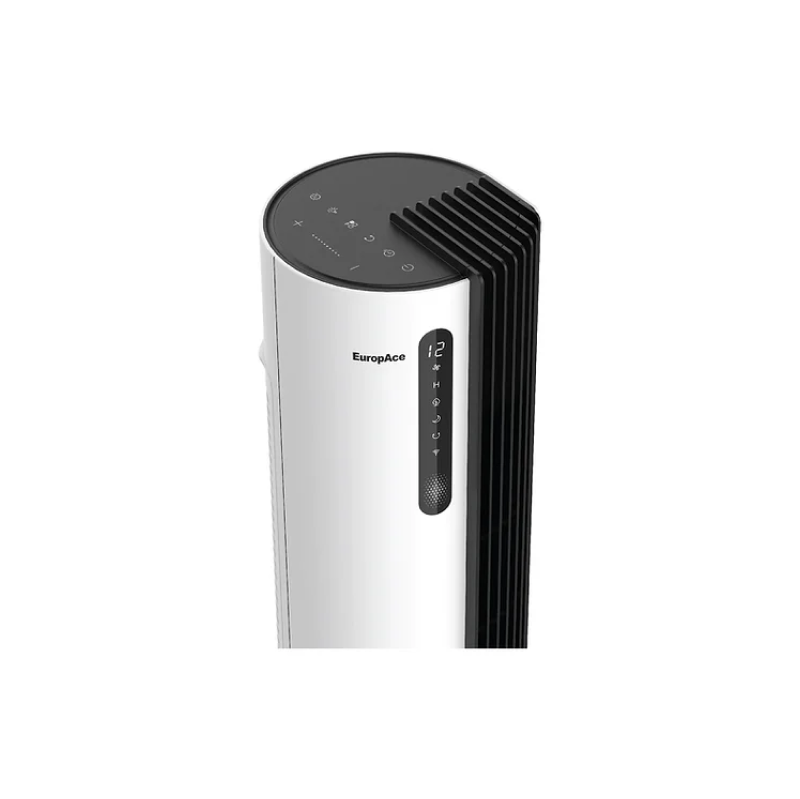 Europace ETF7114DWH DC Tower Fan with Air Sterilizer - Ultra Quiet, Energy Efficient Cooling Fan with HEPA Filter for Home, Office & Bedroom - Improves Air Quality While Cooling