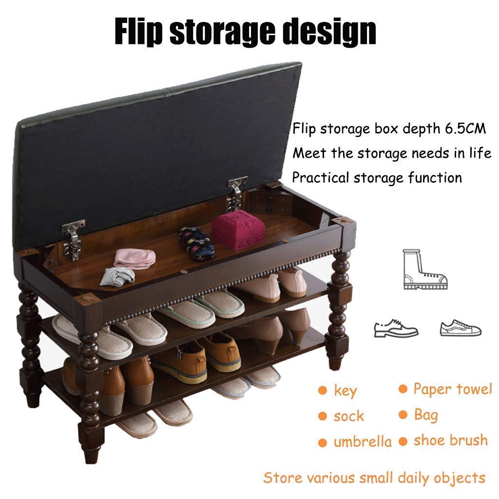 Solid Wood Hallway Bench with Shoe Storage - Multifunctional Entryway Shoe Cabinet with Cushion - Perfect for Home Entrance, Training Centers & Office Lobbies (Color Options Available)