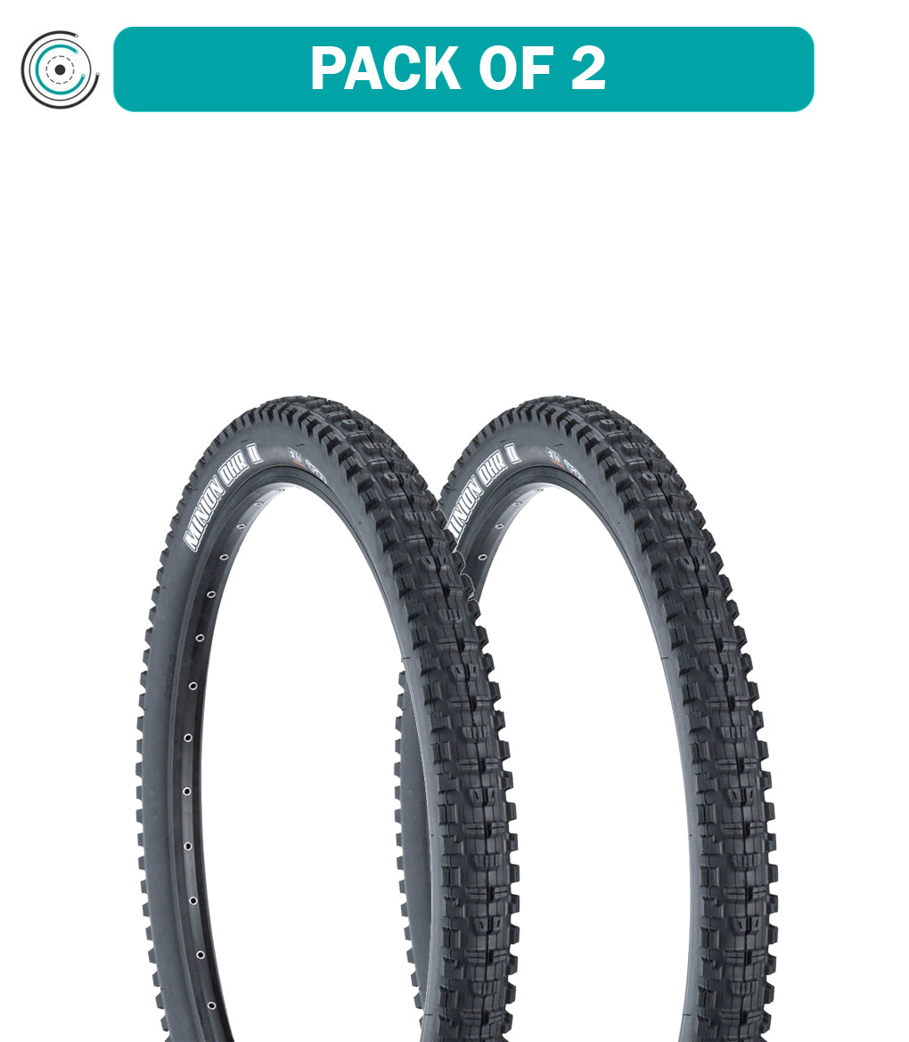 Maxxis Minion DHR II 27.5x2.3 Tubeless Mountain Bike Tires - 2 Pack, 3C Maxx Terra Compound, Black (TB85927000) - Ideal for Trail Riding, Enduro & Downhill Biking