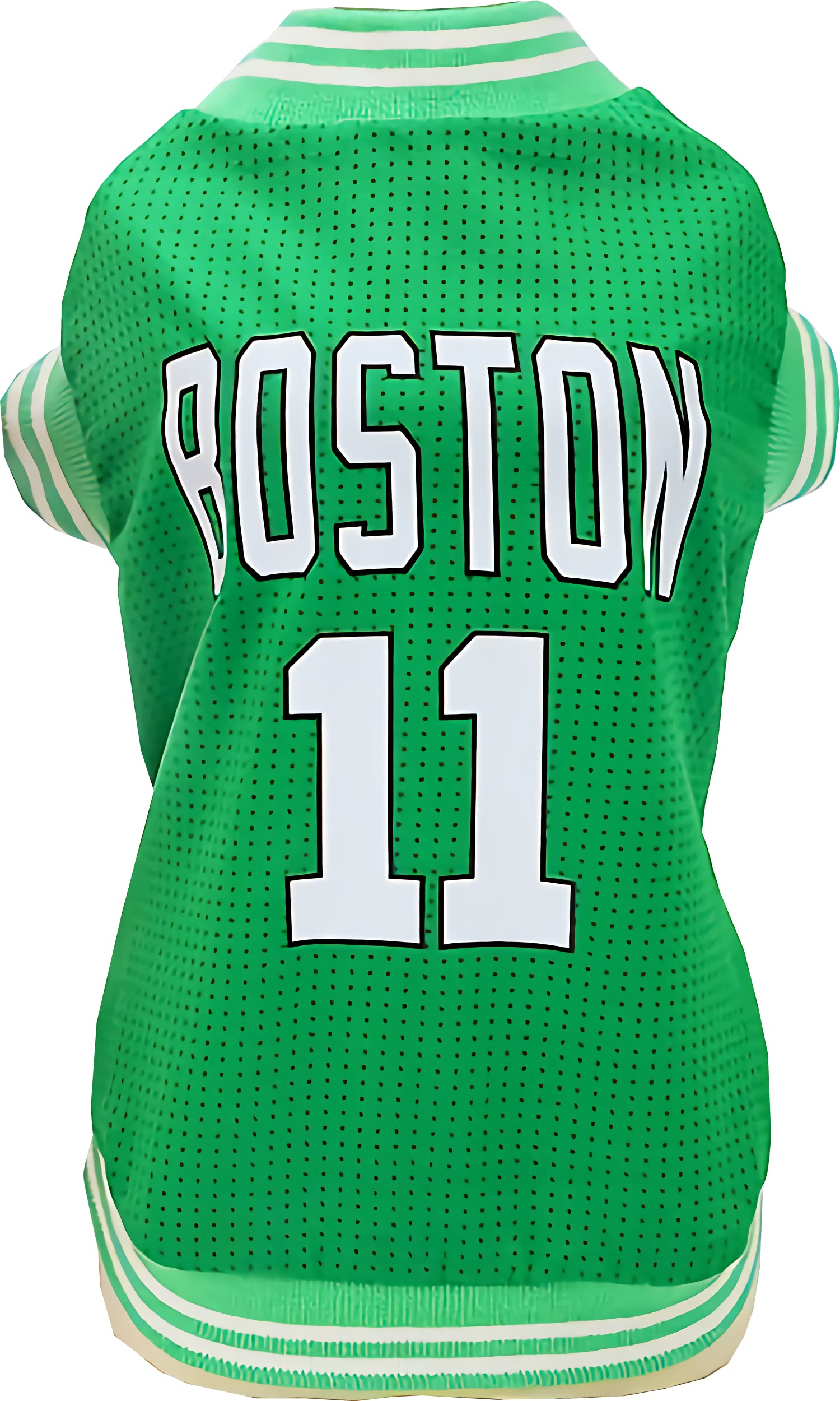 Breathable Basketball Mesh Dog T-Shirt - Comfortable Pet Sportswear for Spring & Summer - Green Large Size - Perfect for Outdoor Play & Walks