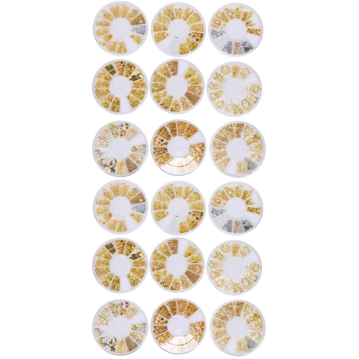 Healifty 18 Boxes Rhinestone Stickers for Nails - 3D Studs, Rivets & Charms for Manicure, Pedicure & DIY Nail Art | Salon Quality Nail Decorations for Toenails, Fingernails & Crafts