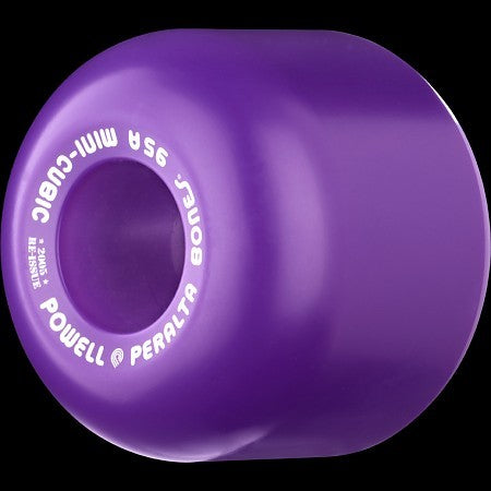Powell Peralta MINI CUBIC Skateboard Wheels 64mm 95A Durometer - Purple | High-Performance Wheels for Street & Park Skateboarding
