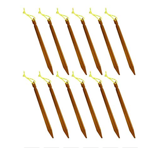 YCZOD 18cm Aluminum Tent Stakes with Rope - Heavy Duty Tent Pegs for Camping, Hiking & Outdoor Travel - Sand & Ground Anchors for Secure Shelter Setup - Portable Tent Accessories for Beach, Backpacking & RV Trips