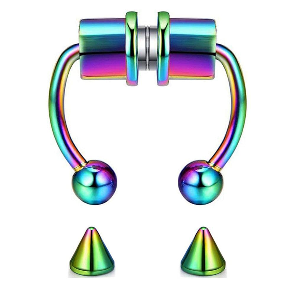 Magnetic Fake Nose Ring - Stainless Steel Septum Hoop for Women & Men | No Piercing Needed