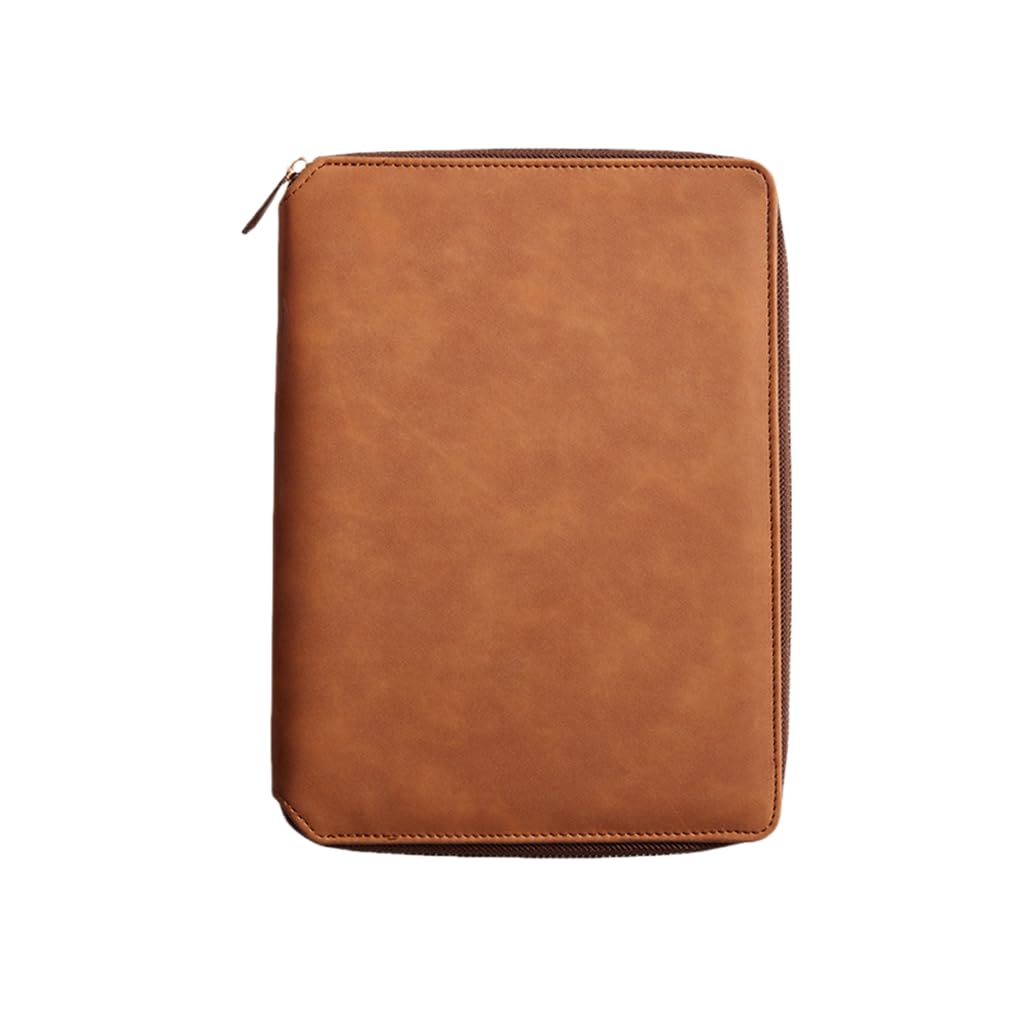 2024-2025 Academic Planner - Weekly Monthly Daily Yearly Agenda with PU Leather Cover & Zipper Closure, Brown | Perfect for Students, Professionals & Office Use