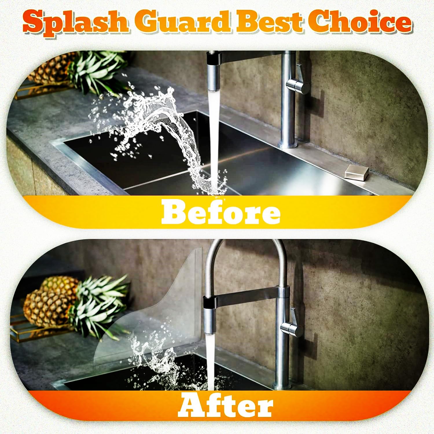 2Pcs Self-Adhesive Shower Splash Guard for Bathtub - Waterproof Bathroom Protector, No Drilling Needed, Easy Installation - Keep Water in Shower for Clean & Dry Bathroom Floor (Perfect for Kids, Elderly & Pet Safety)