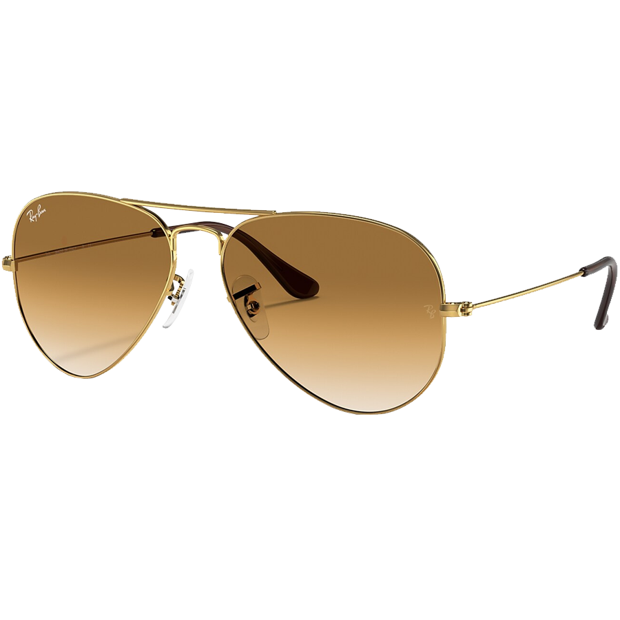 Aviator Sunglasses for Men & Women - Polished Gold Frame with Gradient Brown Lenses - UV Protection, Retro Style for Driving, Travel & Outdoor Activities