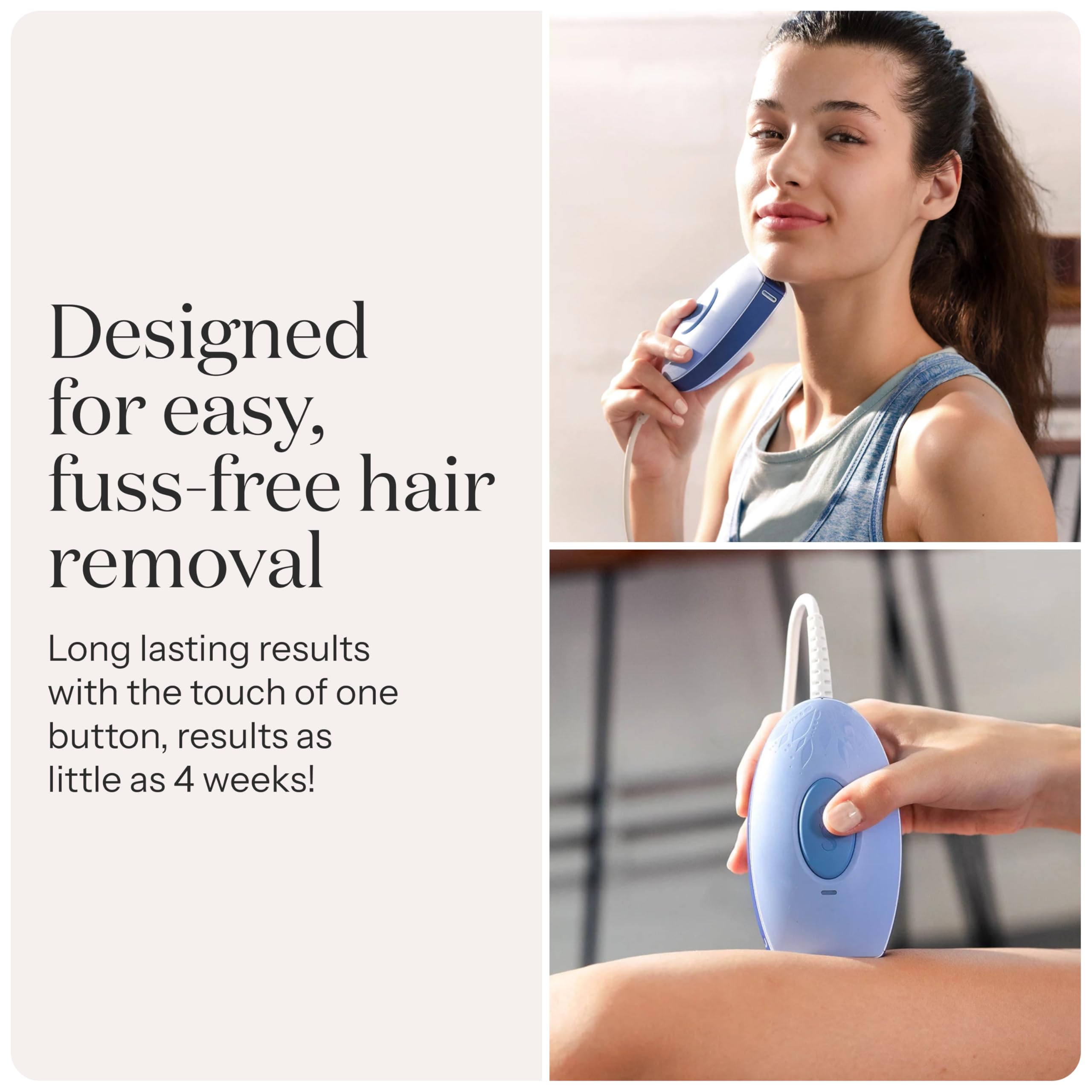 Smoothskin Pure Mini Lite Blue IPL Laser Hair Removal Device for Women & Men - Permanent Hair Removal for Body, Face, Bikini Line - Painless At-Home Hair Remover Alternative to Salon Laser Treatments - Perfect for Travel & Quick Touch-Ups