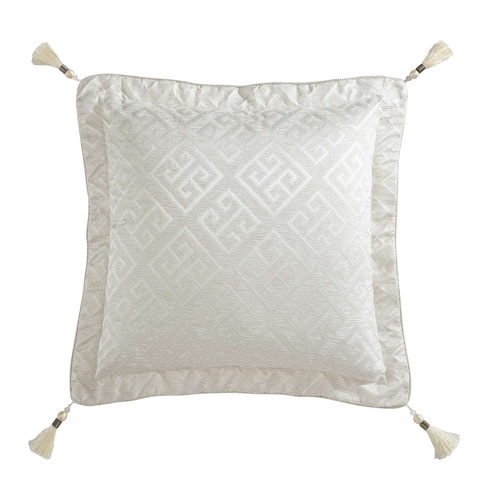 Athena Gold Square Cushion Pillowcase by Davinci - Luxury Decorative Throw Pillow Cover for Sofa, Bed & Home Decor