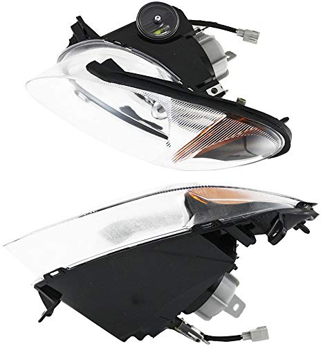 Ford Escort Headlights Replacement Set - Halogen Headlamp Assembly for Driver & Passenger Side (1997-2003 Models) - Perfect for Night Driving & Auto Restoration Projects