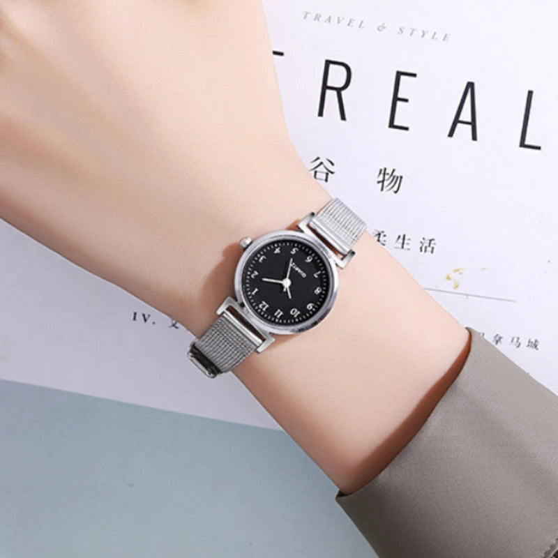 Elegant Women's Wristwatch - Waterproof Stainless Steel Dress Watch with Date Display - Perfect for Office, Party & Everyday Wear