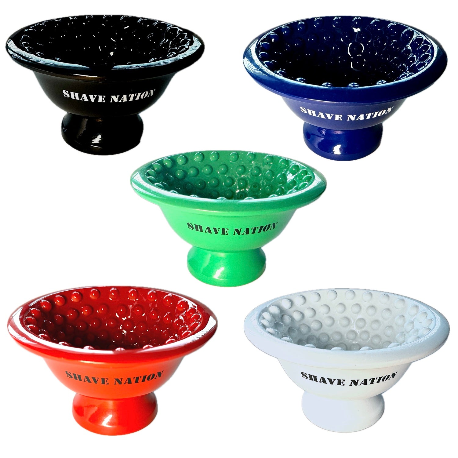 Shave Nation BUMPY INDESTRUCTIBOWL - Premium Shaving Lather Bowl for Men with Non-Slip Grip - Perfect for Wet Shaving, Barber Shops & Home Grooming