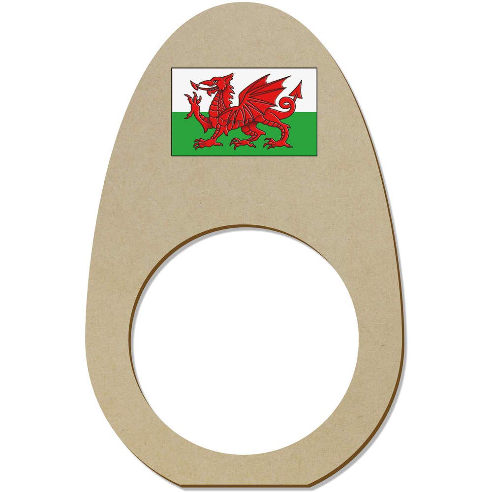 5 Pack Welsh Flag Wooden Napkin Rings - Handcrafted Napkin Holders for Table Decor, Wedding, Party & Holiday Dinner Settings (NR00037943)