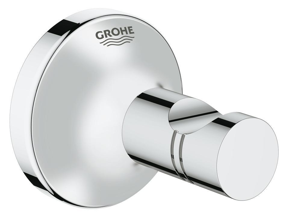 Grohe Agira Robe Hook in Chrome Finish 40682000 - Perfect for Bathroom, Spa, and Hotel Towel Hanging