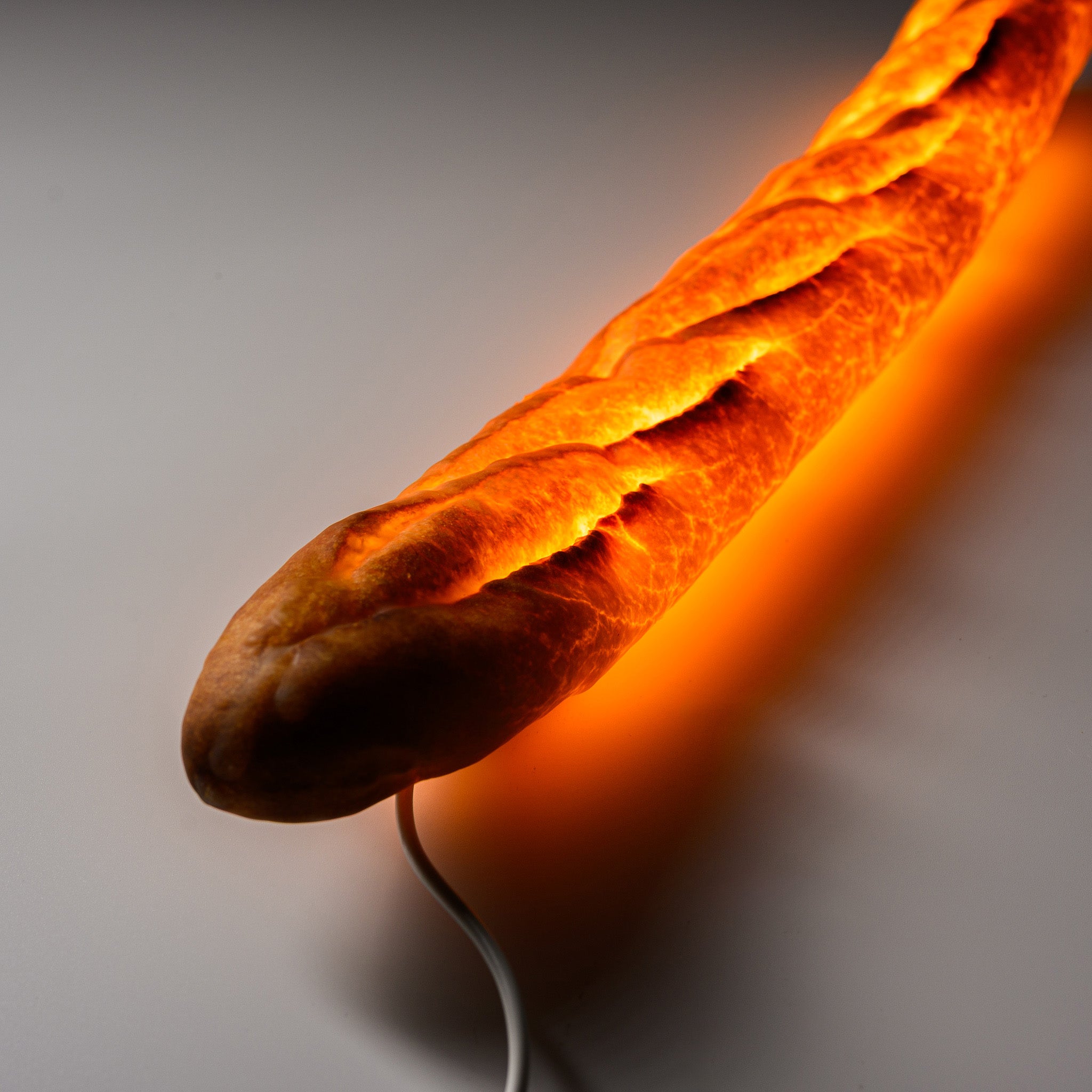 PAMPSHADE Real Bread Lamp - Baguette Style Art Light by Yukiko Morita | Unique Home Decor for Kitchen, Bakery & Cozy Living Spaces
