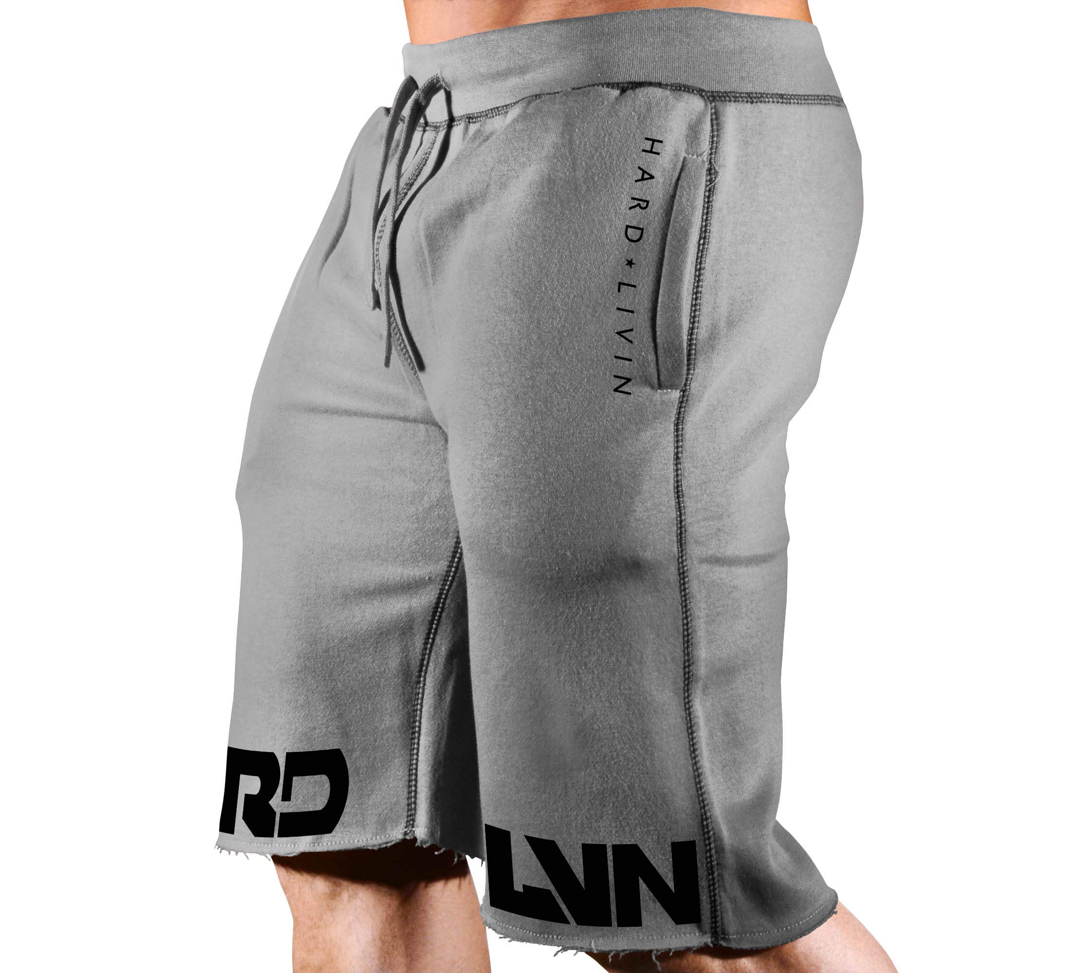 Men's HRD-LVN Split Leg Workout Shorts - Breathable Gym Training & Running Shorts for Men - Perfect for CrossFit, Weightlifting & Cardio Workouts