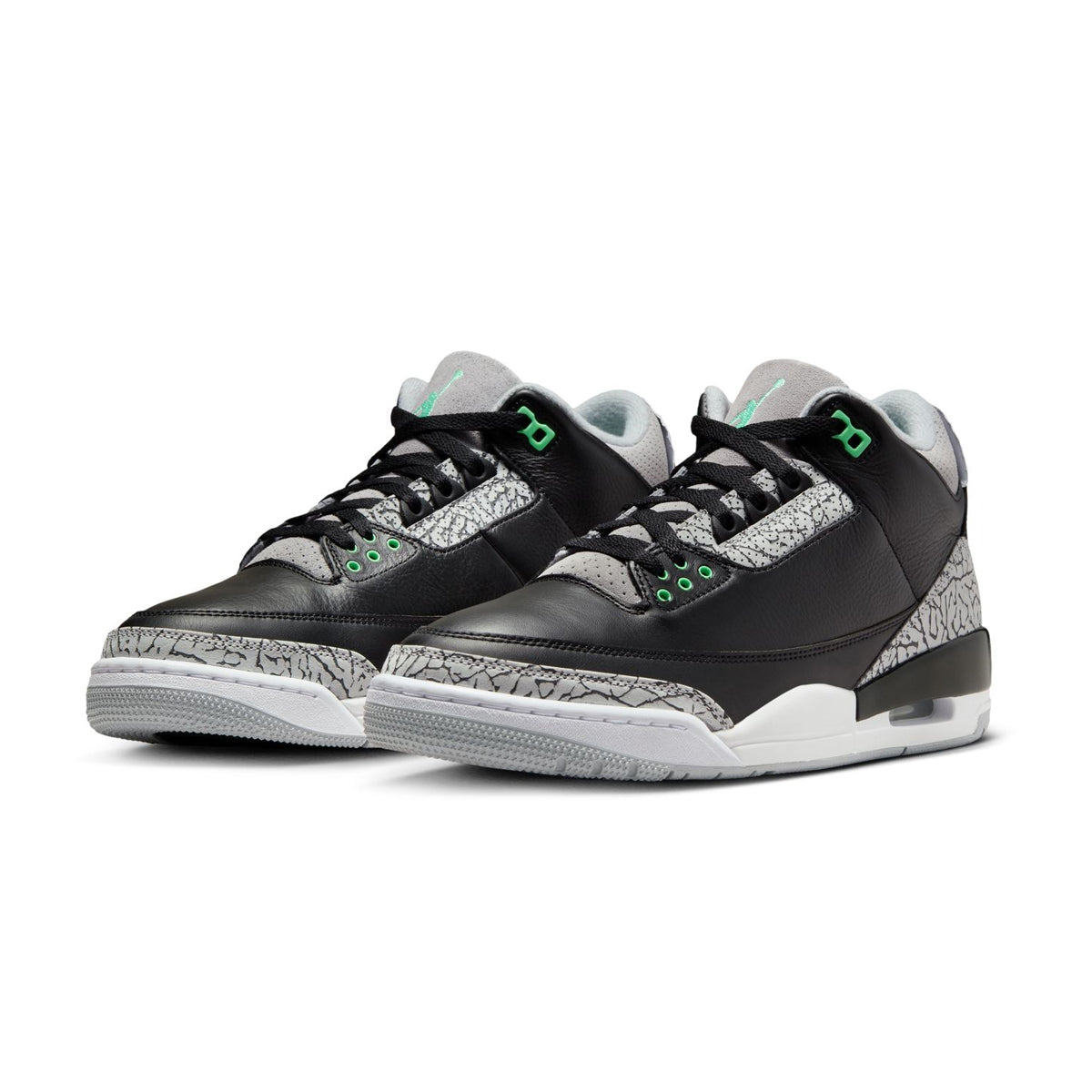 Air Jordan 3 Retro 'Green Glow' Men's Basketball Shoes - Stylish Sneakers for Casual Wear & Street Fashion | Perfect for Sports, Gym & Everyday Outfits