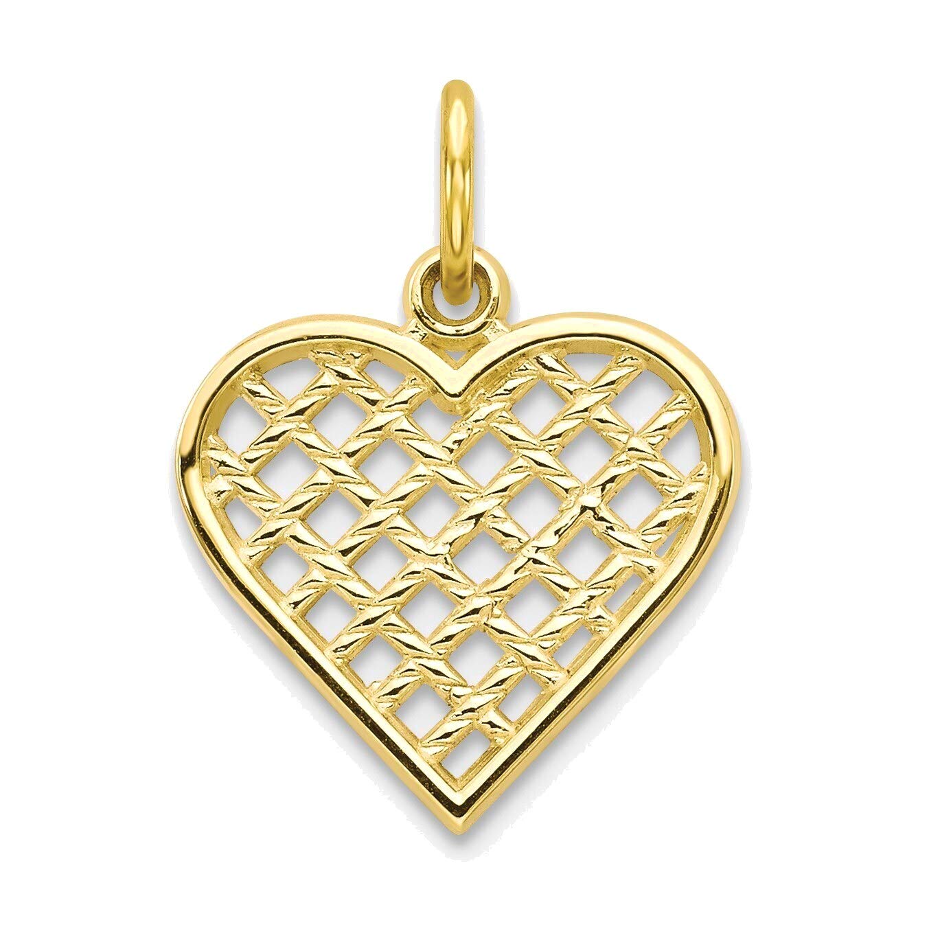10K Yellow Gold Heart Charm Necklace for Women - Elegant & Dainty Jewelry Gift for Valentine's Day, Anniversary & Special Occasions