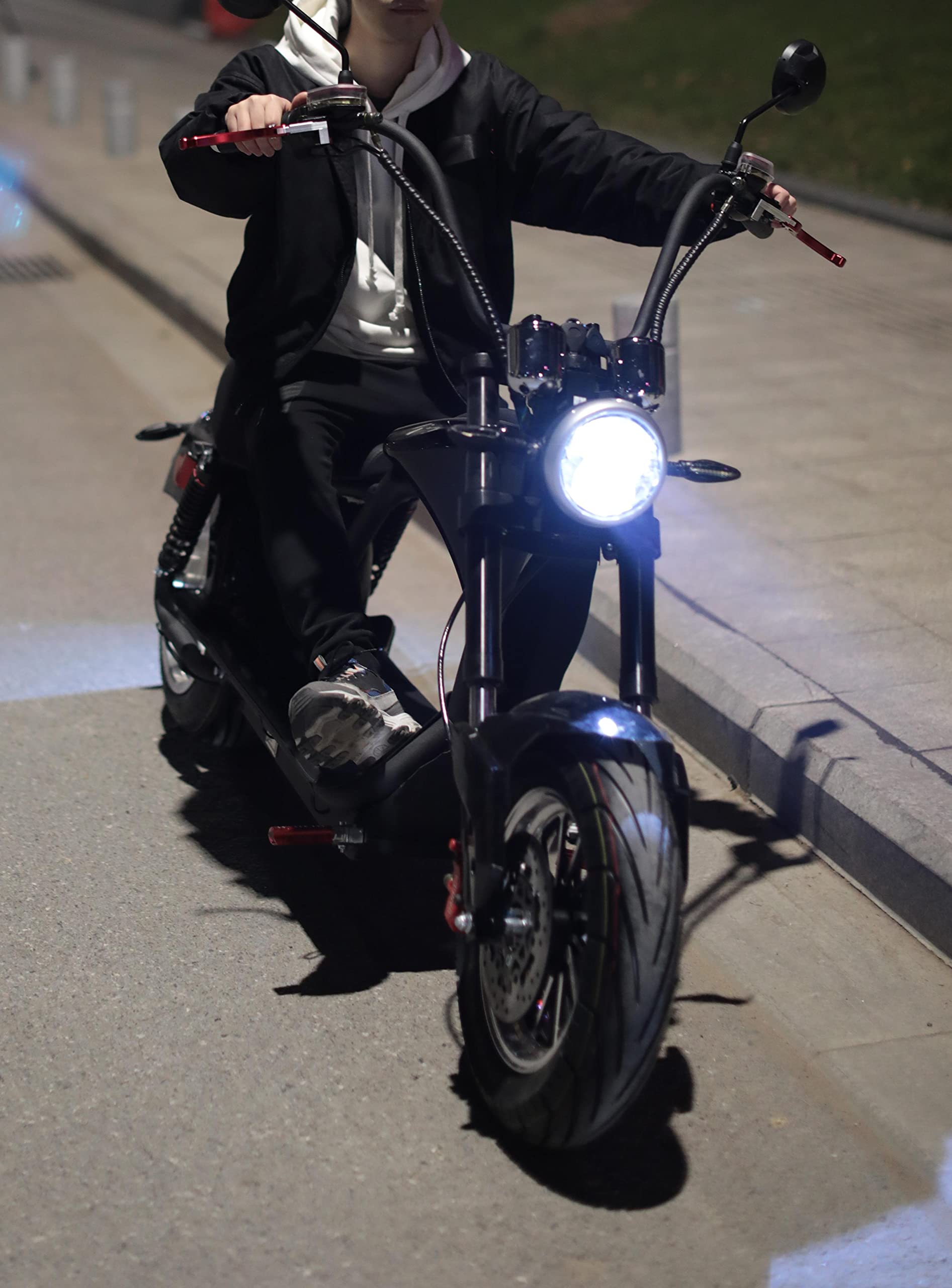 TOXOZERS 2500W Fat Tire Electric Scooter for Adults - High Speed 37mph Citycoco Chopper Scooter with Seat, Turn Signals & Mirrors - Perfect for Urban Commuting & Off-Road Adventures