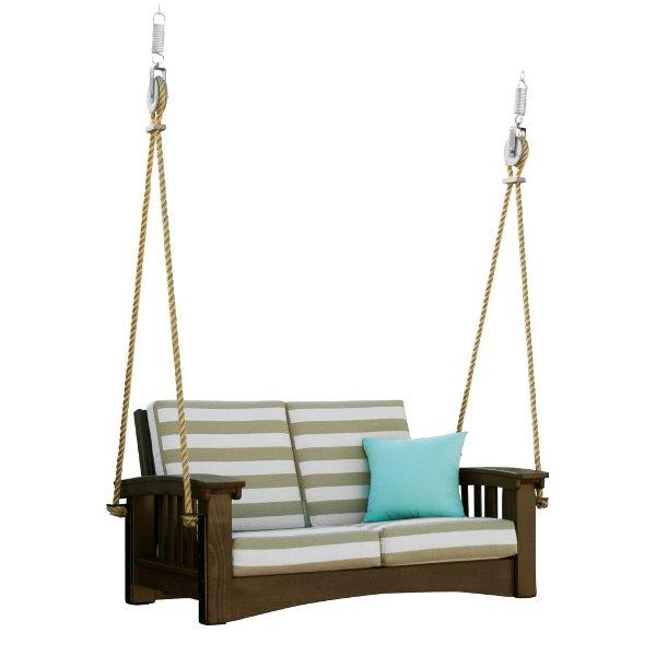 Premium Mission Lounge Rope Swing - Heavy Duty Indoor/Outdoor Hanging Chair for Backyard, Patio & Nursery - Perfect for Relaxation, Reading & Playtime