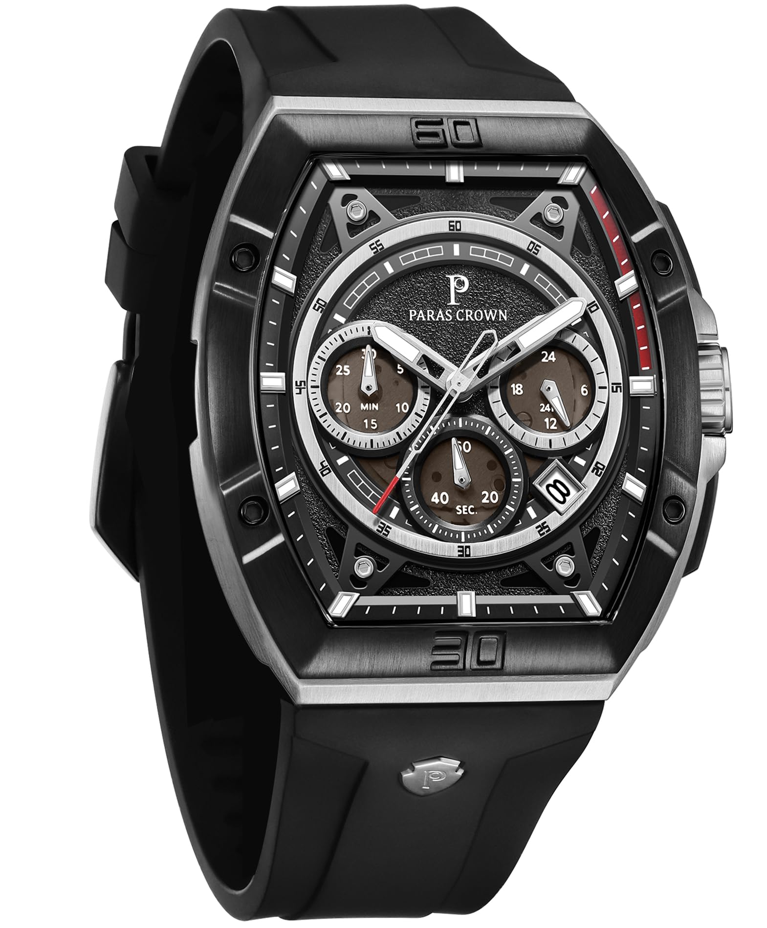 Luxury Tonneau Men's Watch with Japanese Quartz Movement - Waterproof Sports Watch for Men - Perfect Gift for Him - Ideal for Business, Casual & Outdoor Activities