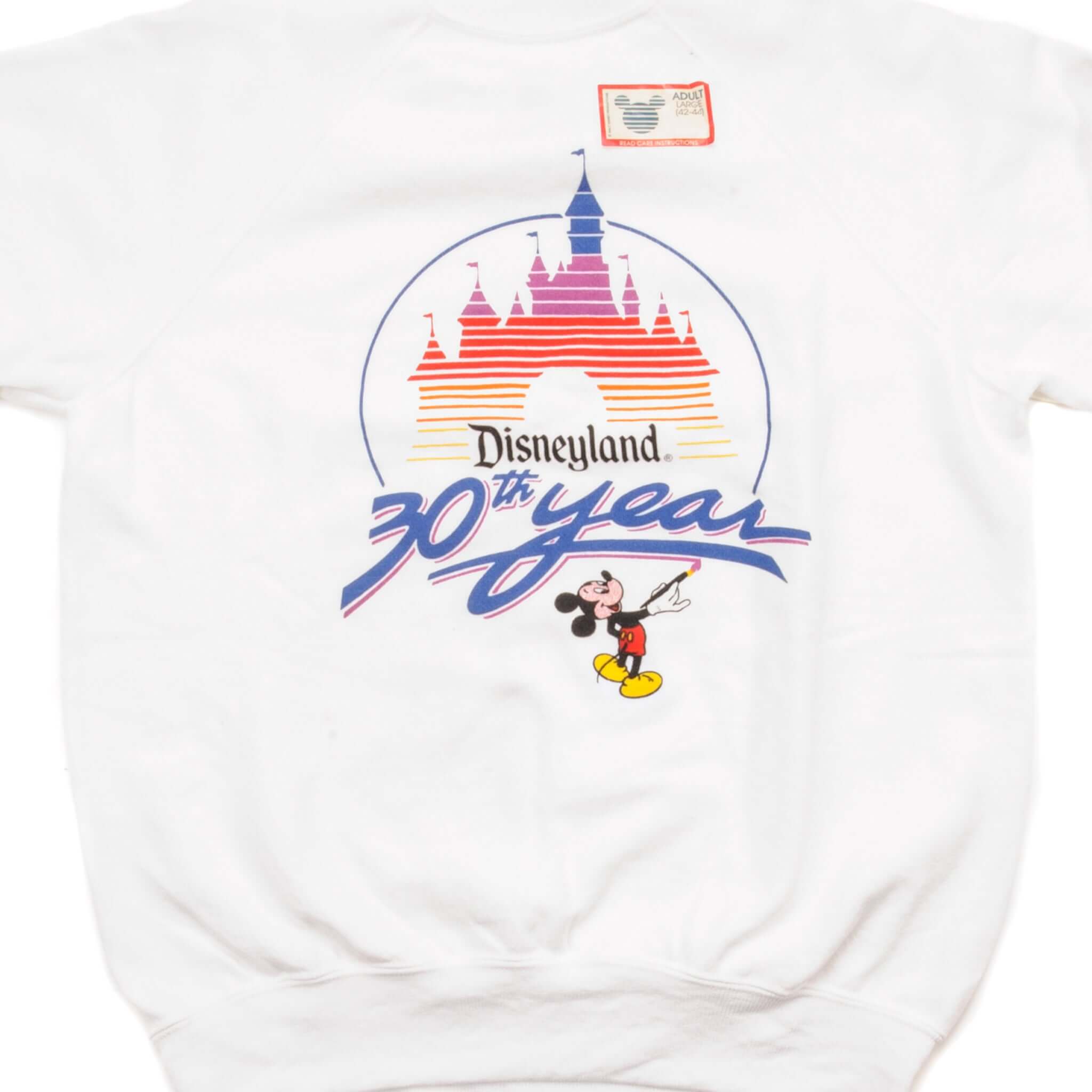 Vintage Disneyland 30th Anniversary Sweatshirt 1985 - Large Size, Made in USA, Deadstock - Perfect for Disney Fans, Collectors & Retro Fashion Lovers