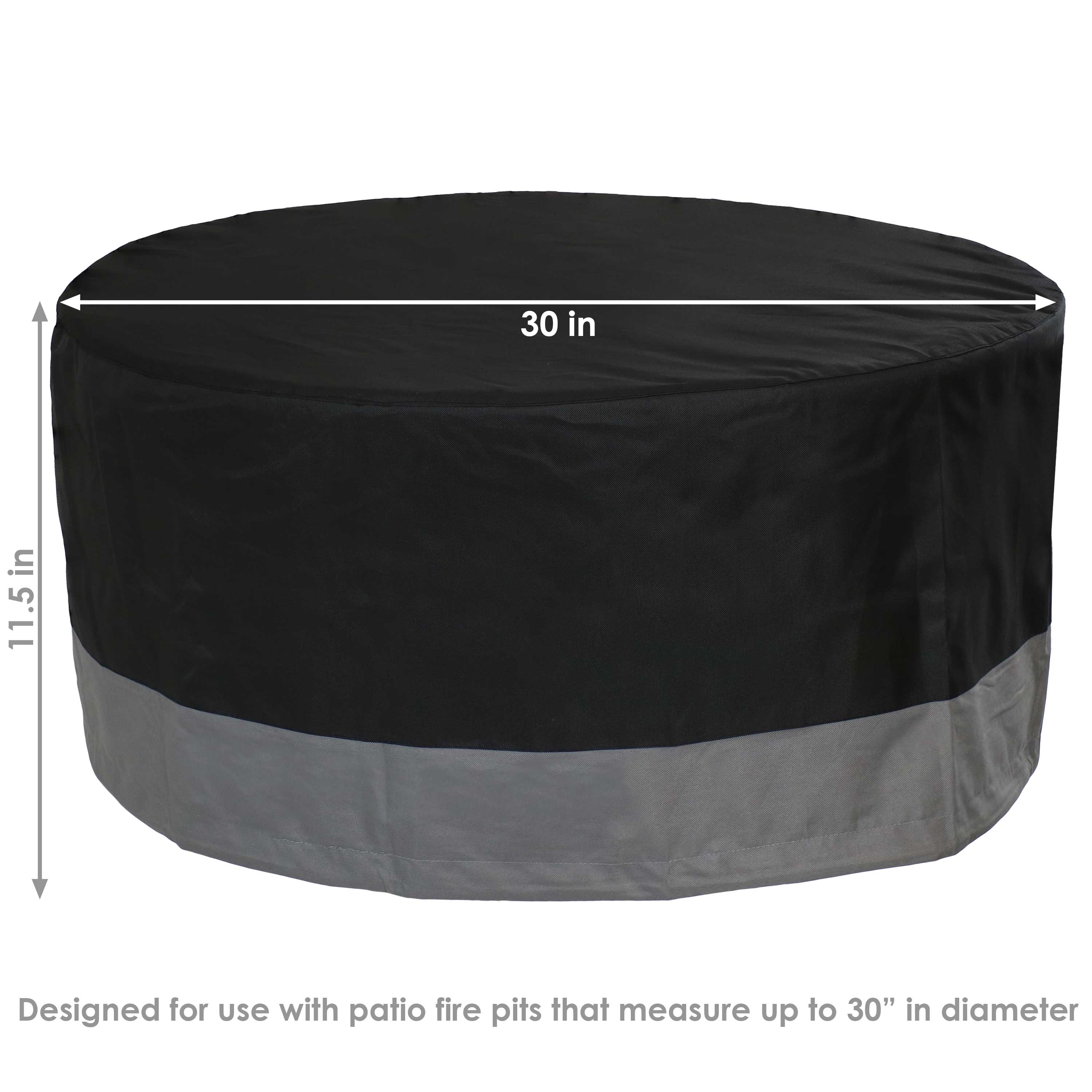Sunnydaze Round Fire Pit Cover - UV Resistant Waterproof Outdoor Patio Furniture Protector for All Weather Use