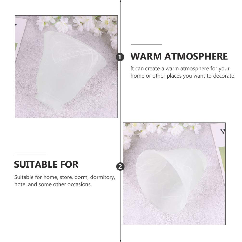 DOITOOL 3-Pack Frosted Glass Bell Chandelier Shades - E27 Interface Lamp Covers for Ceiling Fan Lights, Wall Lights & Pendant Fixtures - Elegant Lighting for Living Room, Bedroom & Dining Room Decor