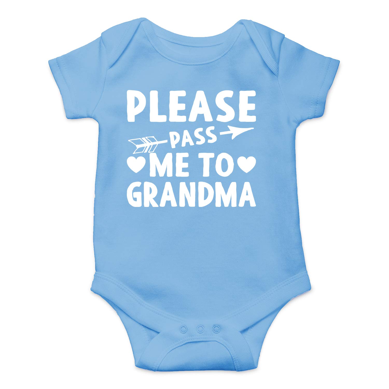 Funny Baby Essentials Bodysuit - 'Please Pass Me to Grandma' Newborn Romper for Baby Boys - Perfect for Family Gatherings & Photo Shoots