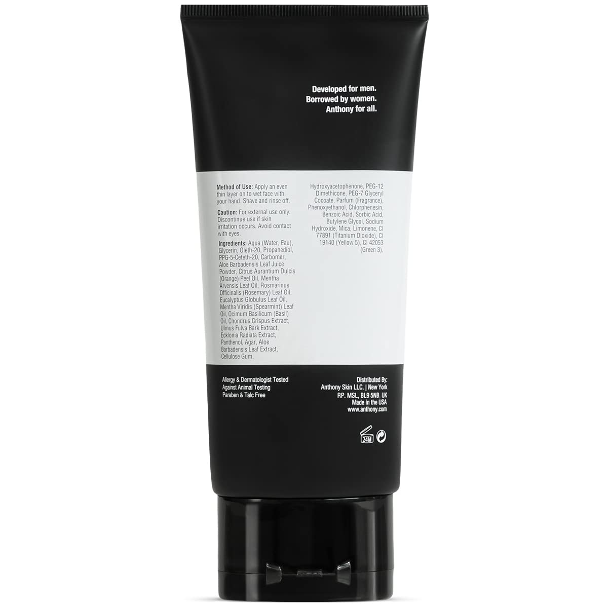 Anthony Shave Duo for Men - Sensitive Skin Shave Gel & Cooling After Shave Balm with Vitamins A, C, E | Soothing Razor Burn Relief & Post-Shave Hydration | Perfect for Daily Shaving Routine & Travel