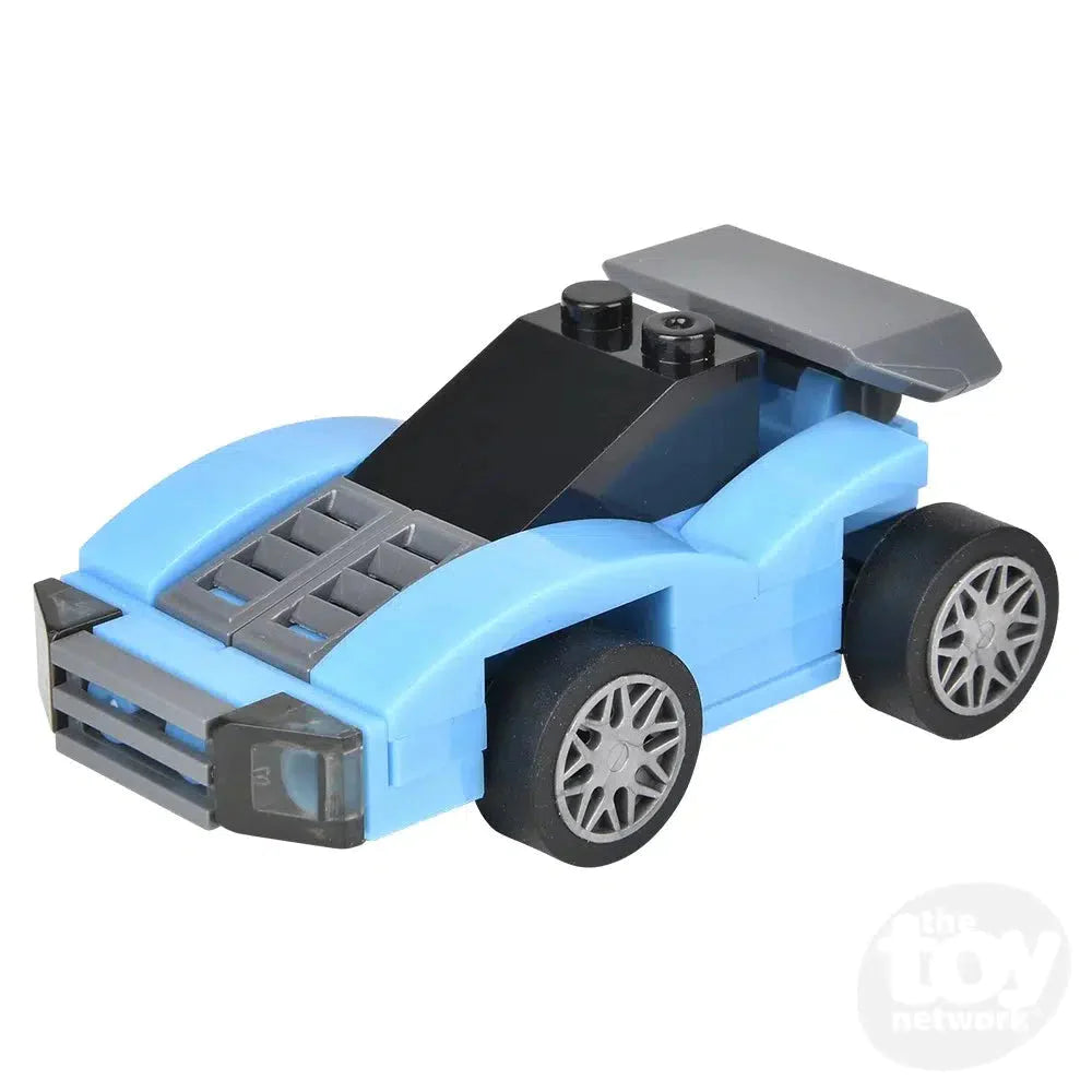2.75 Inch Pull Back Race Car Toy - Mystery Egg Building Block Set for Kids - Fun DIY Race Track Play for Boys & Girls - Perfect for Birthday Gifts & Party Favors