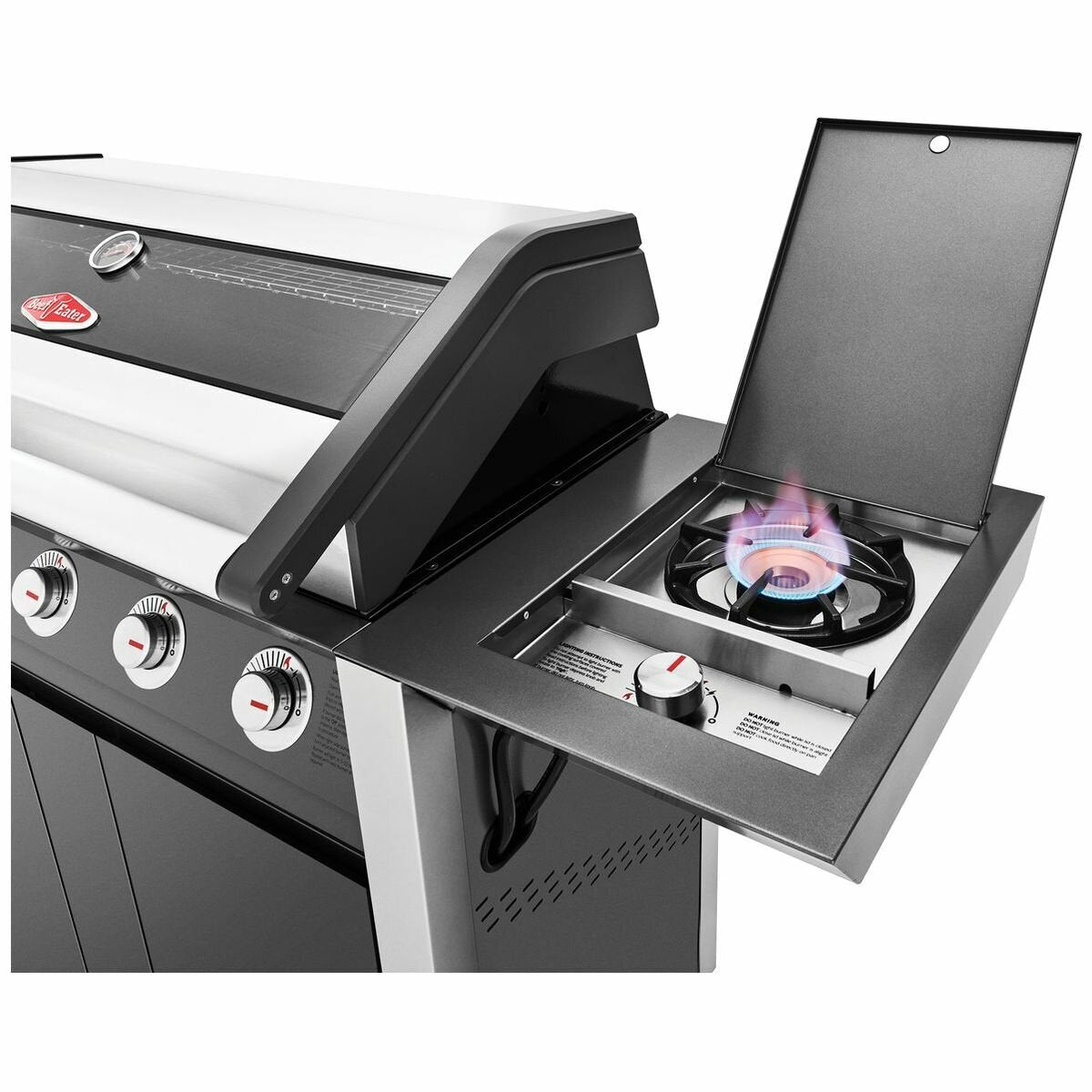 Beefeater 1600 Series 5-Burner Dark Charcoal BBQ Grill with Side Burner & Rolling Trolley - BMG1651DA | Perfect for Backyard Grilling, Outdoor Parties & Family Gatherings