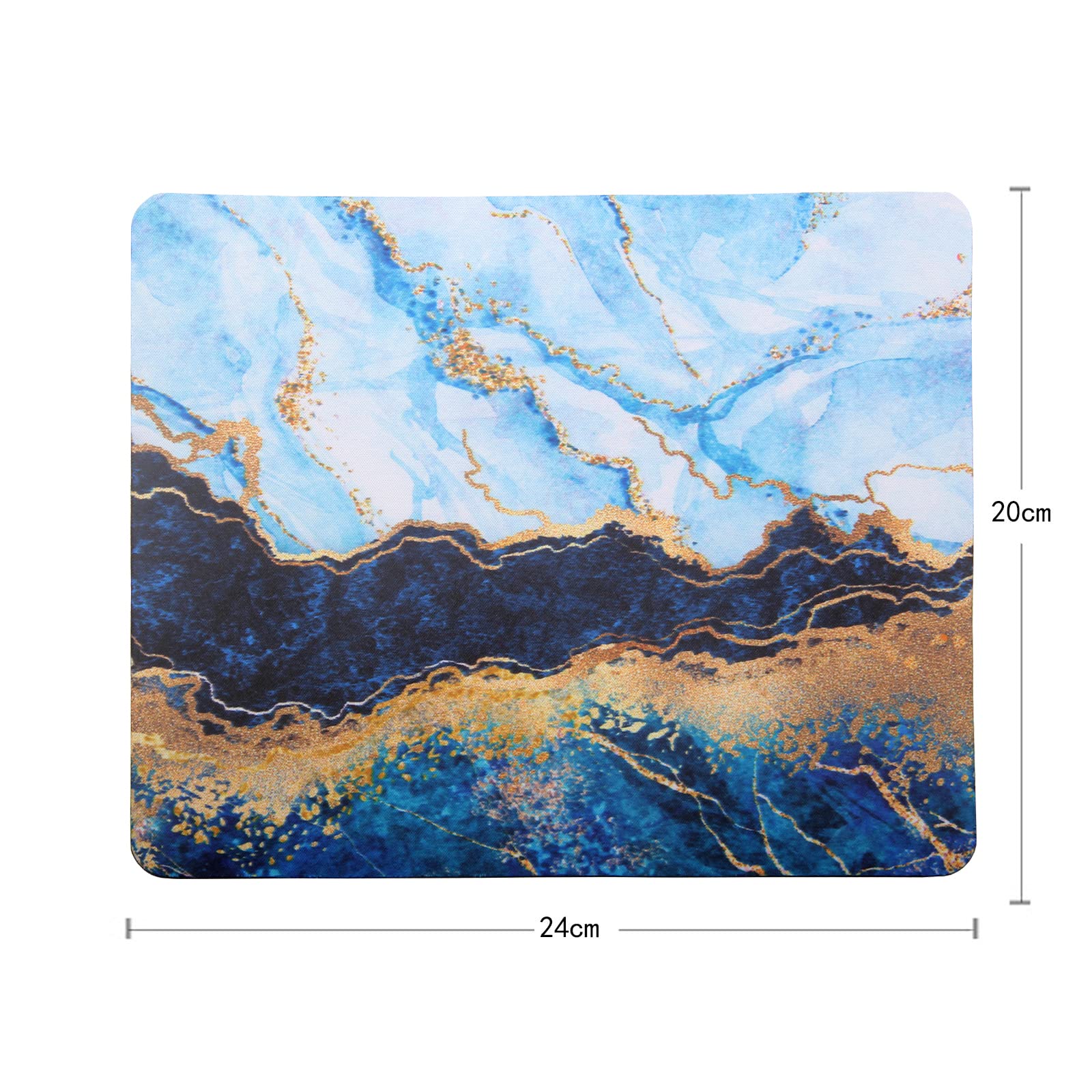 Non-Slip Gaming Mouse Pad with Marble Design - 9.5x7.9 Inch Rubber Base Computer Mouse Mat for PC, Laptop & Office Work - Perfect for Esports, Gaming Setups & Home Office Desks